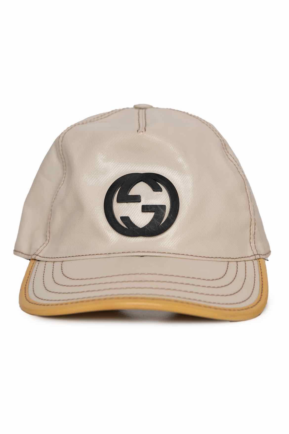 Gucci Size XL Men's Patent Leather GG Logo Hat - Image 2
