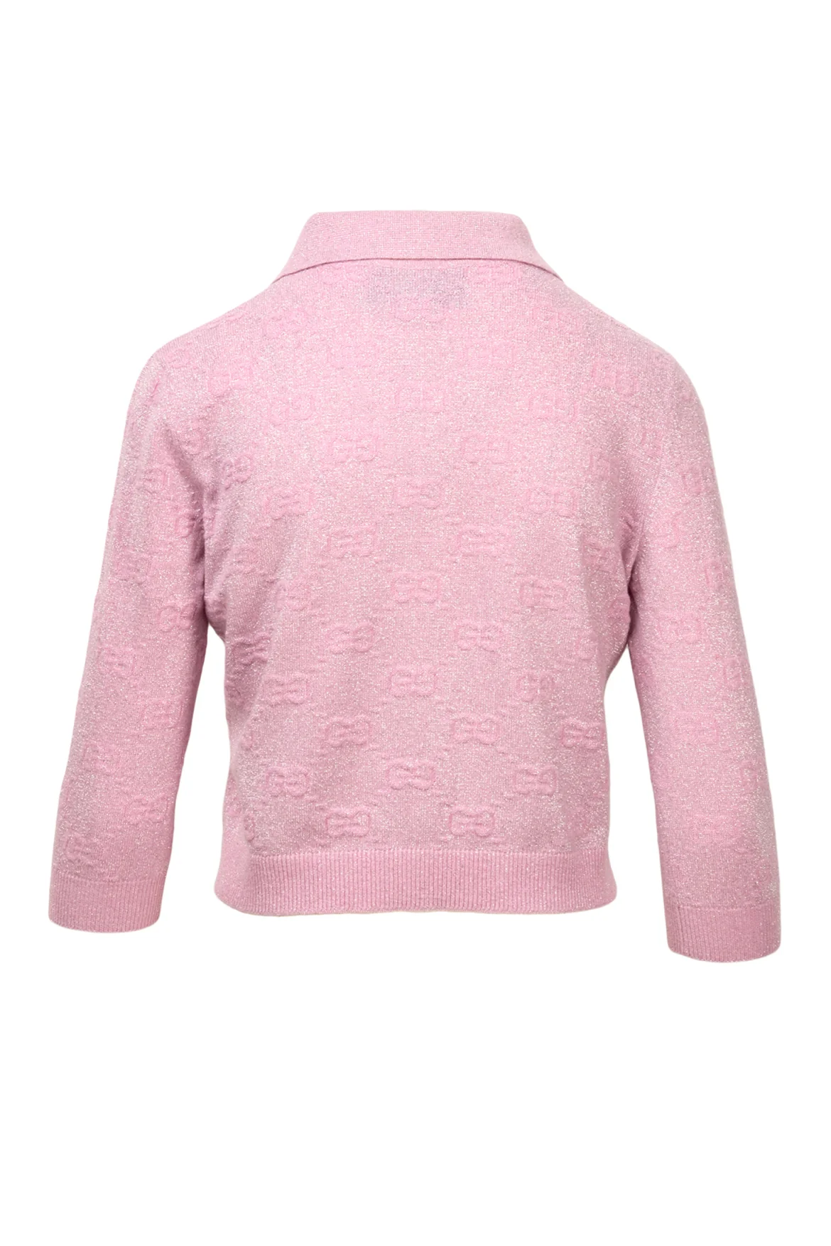 Gucci Size XS 2020 GG Shiny Cropped Polo Sweater - Image 2