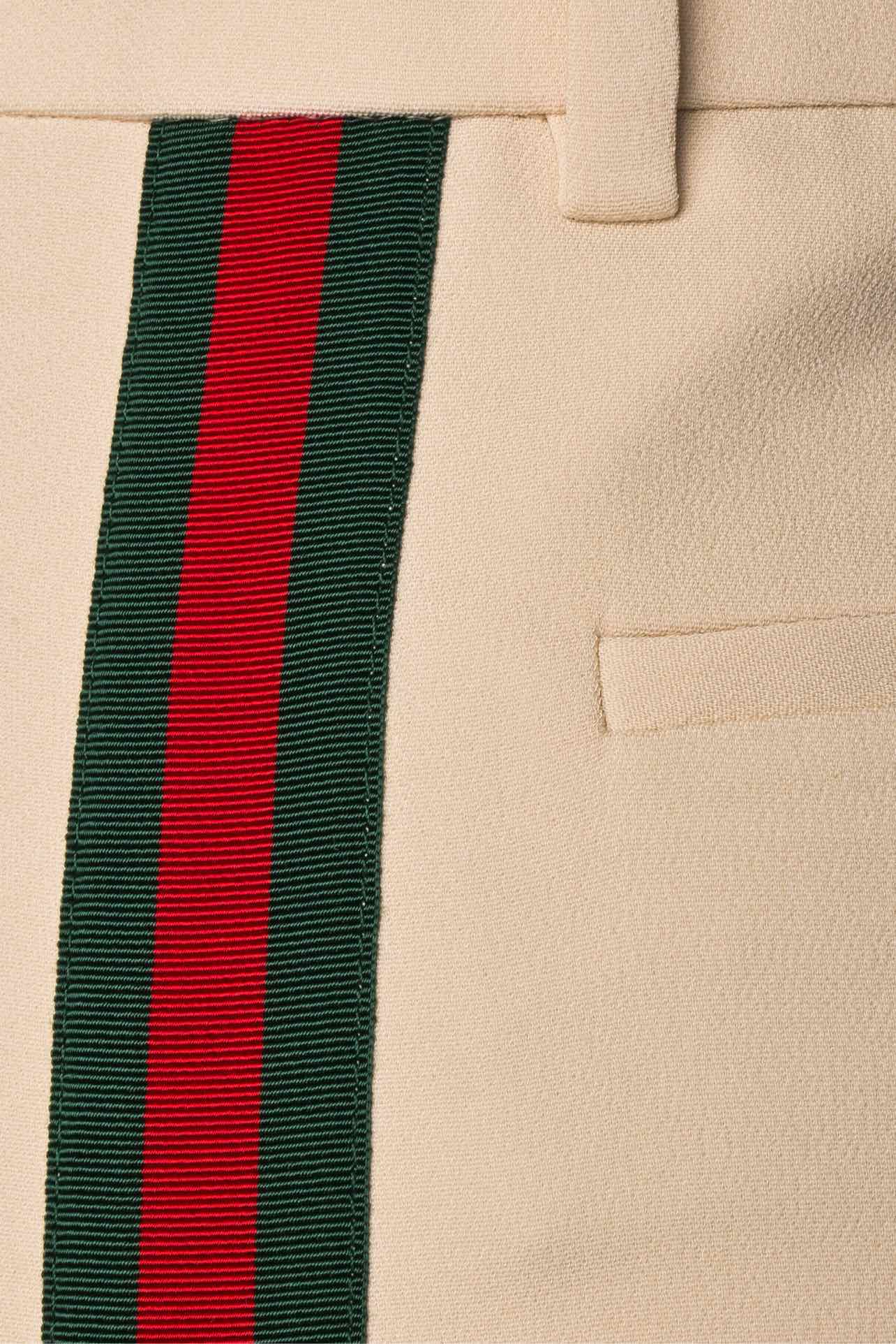 Gucci Size XS Crepe Wed Stripe Detail Culottes - Image 4