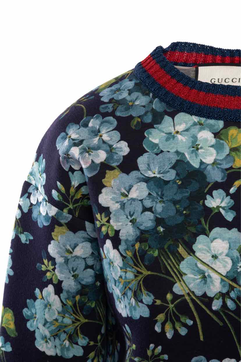 Gucci Size XS Floral Print Crew Neck Sweatshirt - Image 3