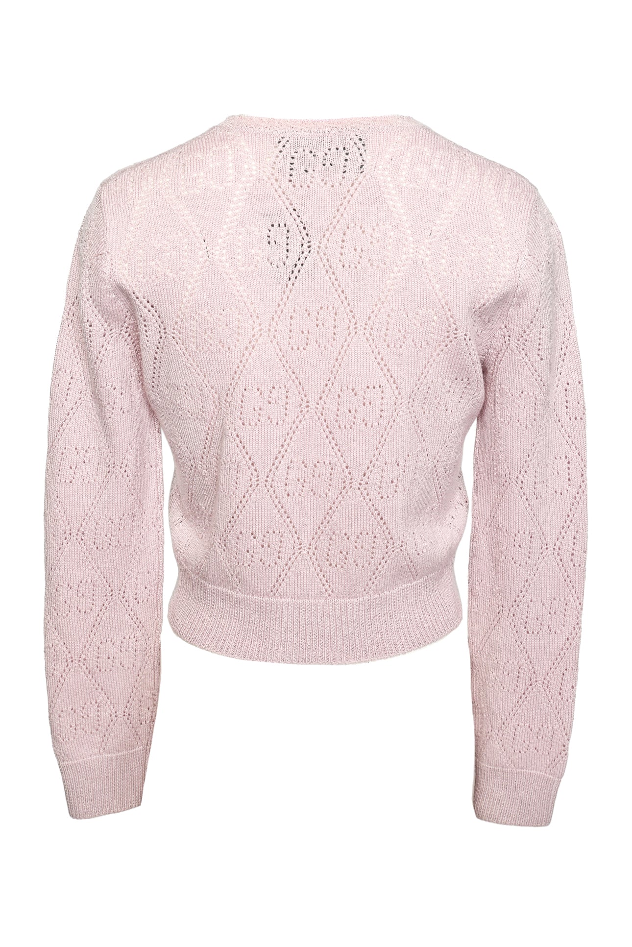 Gucci Size XS GG Perforated Crop Sweater - Image 2