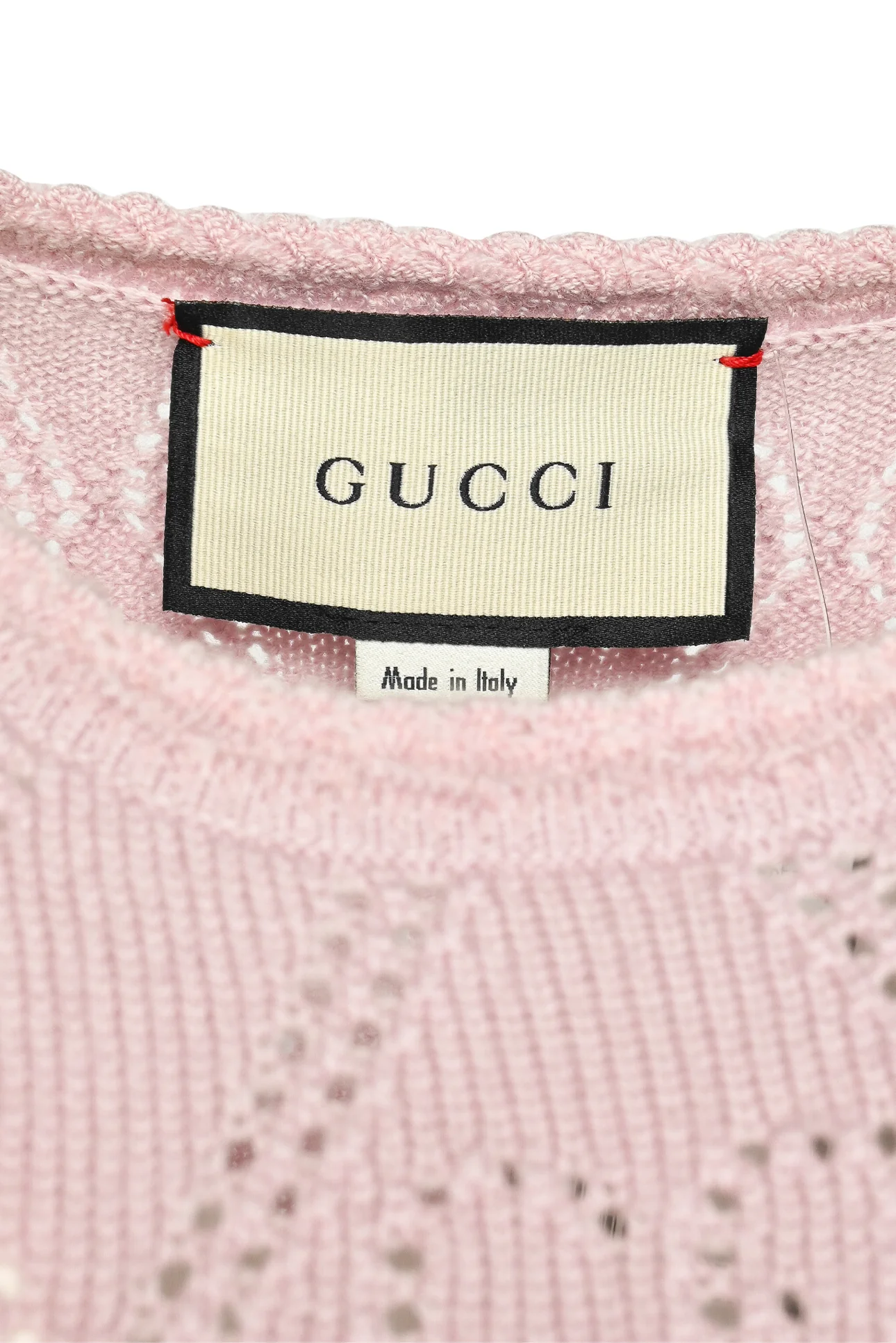 Gucci Size XS GG Perforated Crop Sweater - Image 3