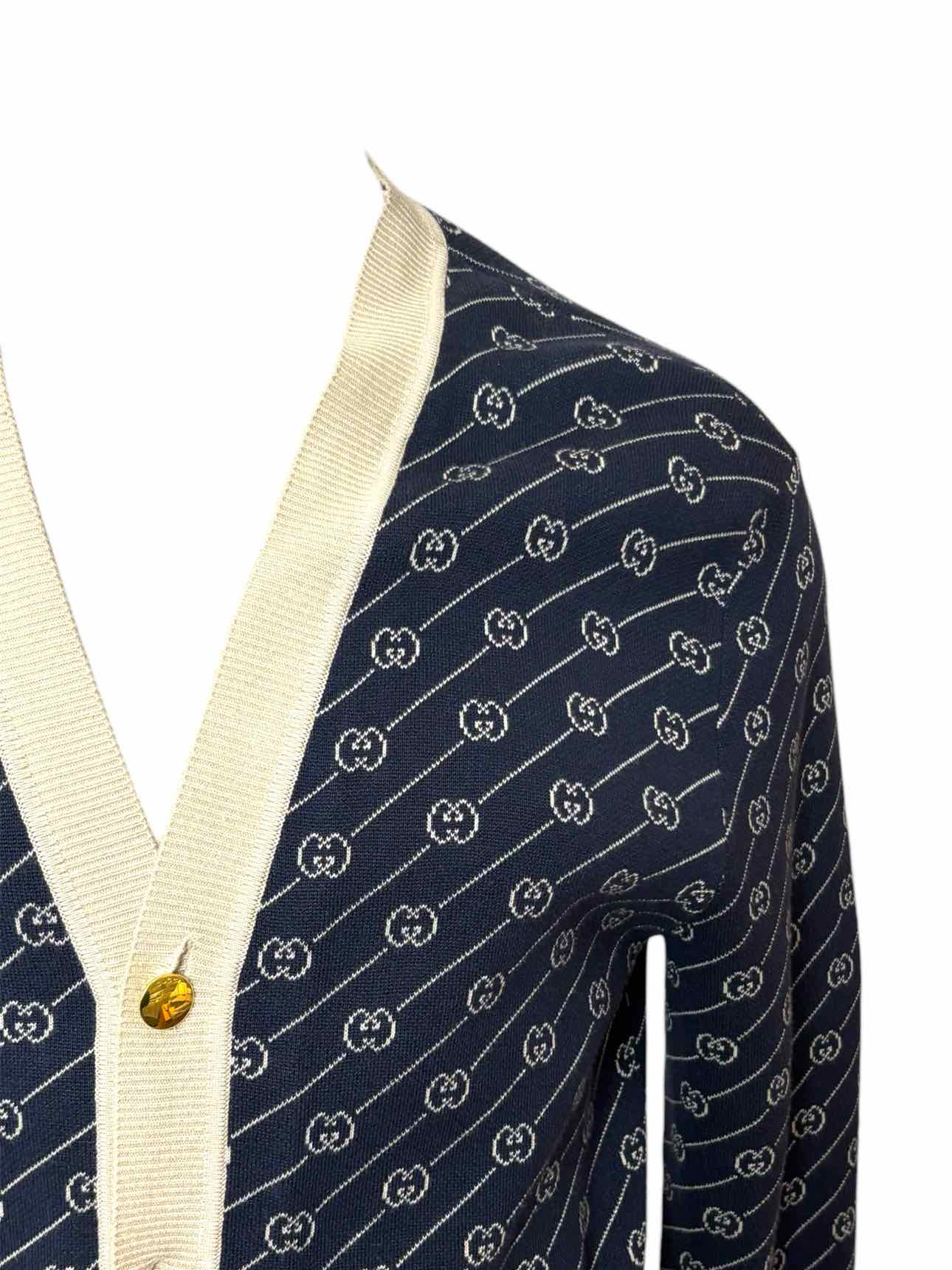 Gucci Size XS Men's GG  Jacquard Cardigan - Image 3