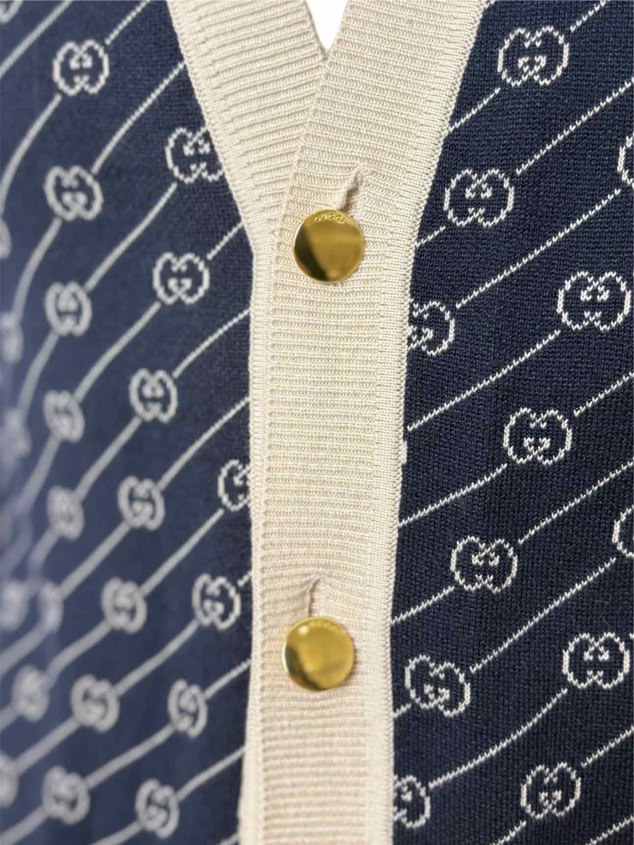 Gucci Size XS Men's GG  Jacquard Cardigan - Image 6
