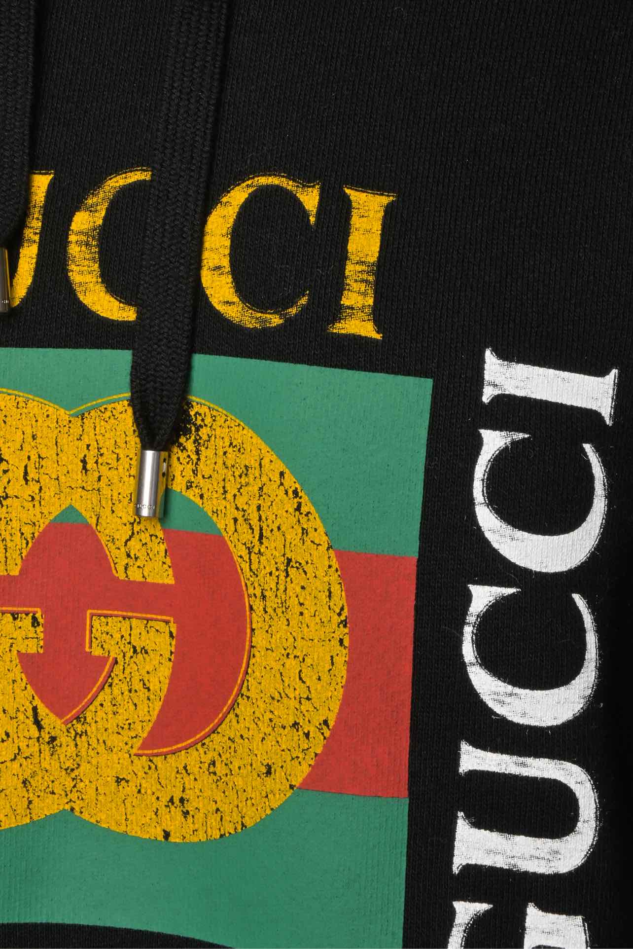 Gucci Size XS Men's Oversized Distressed Logo Hoodie - Image 3