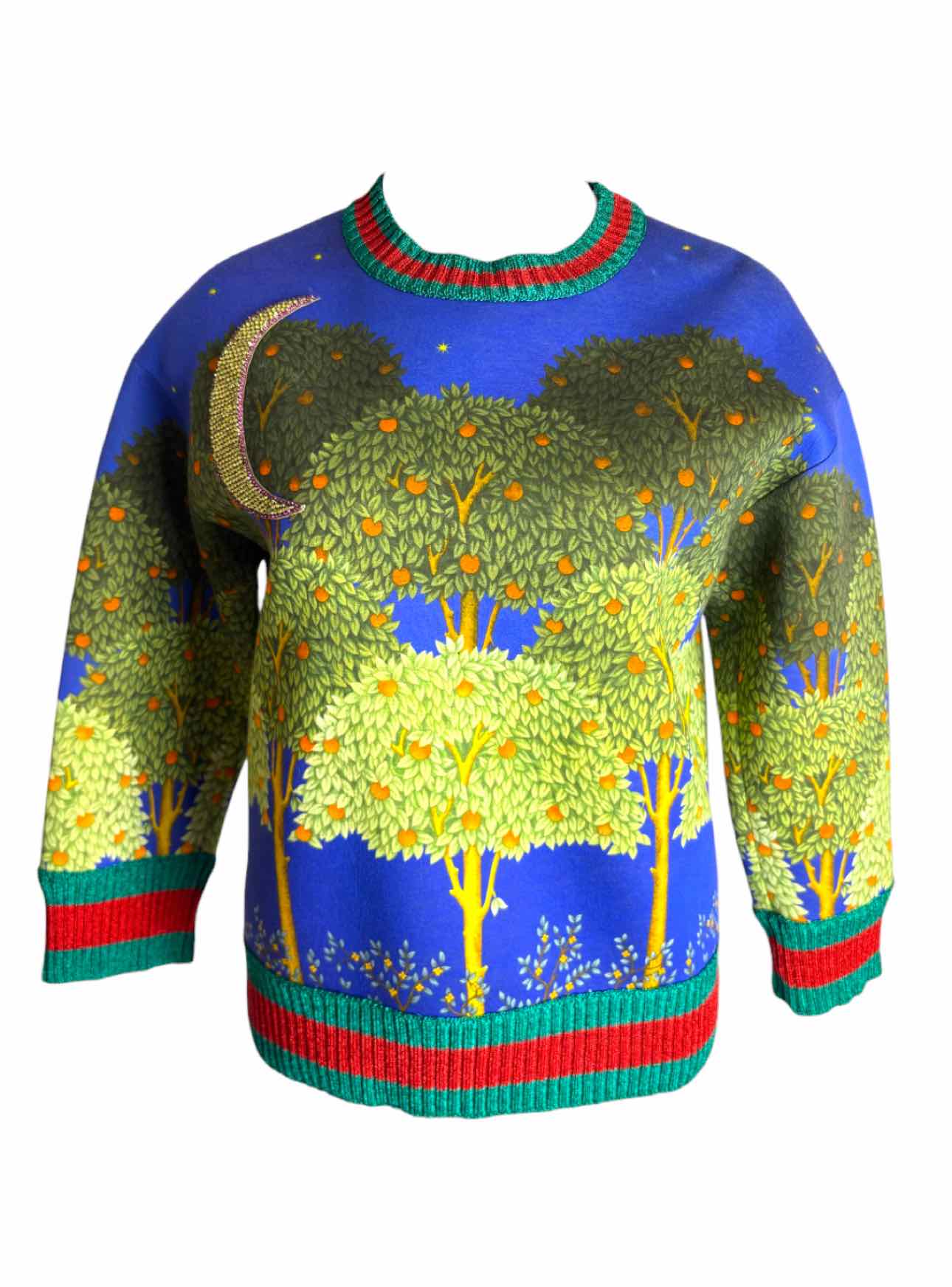 Gucci Size XS Night Garden Print Sweatshirt