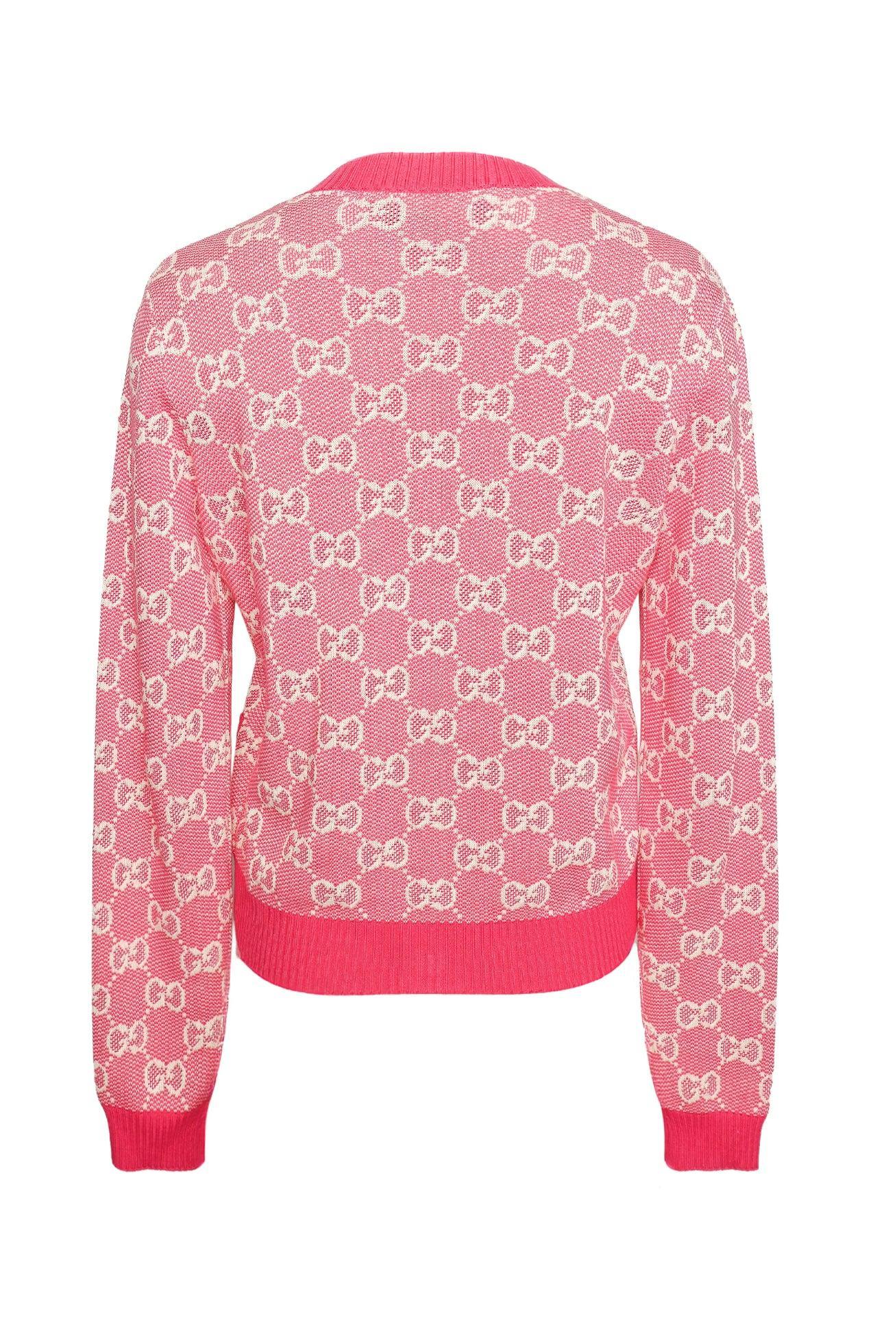 Gucci Size XS Wool & Cotton GG Cardigan - Image 2