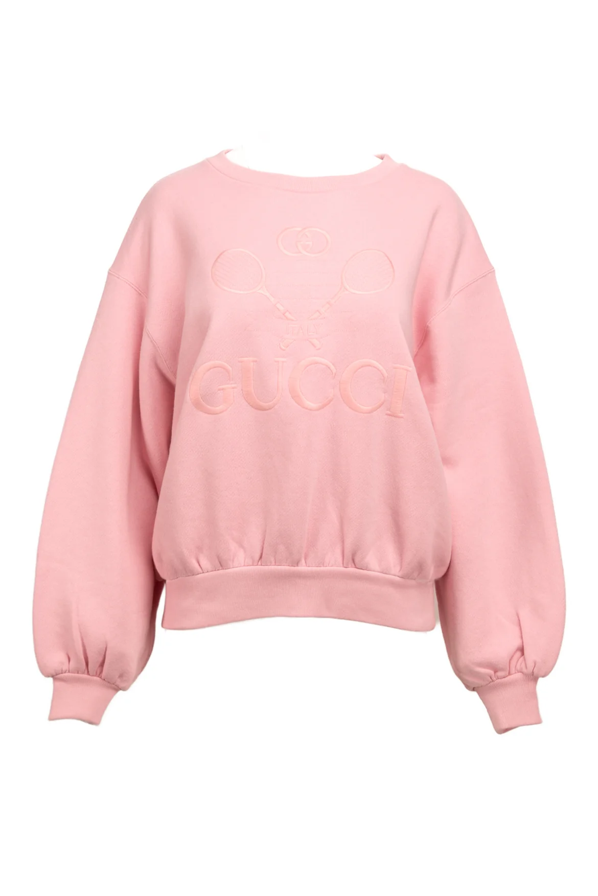 Gucci Size XXS Embroidered Tennis Logo Oversized Sweatshirt
