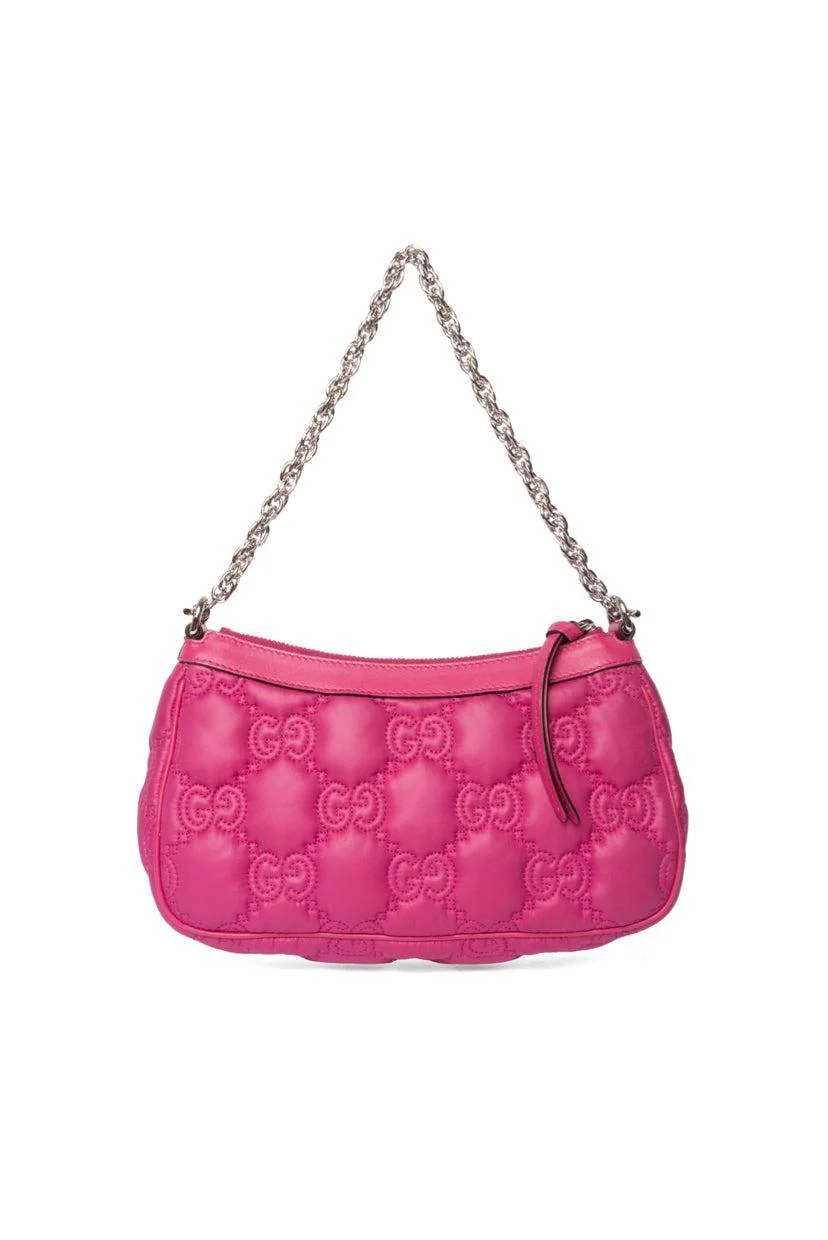 Gucci Small GG Quilted Matelasse Leather Trim Shoulder Bag - Image 3