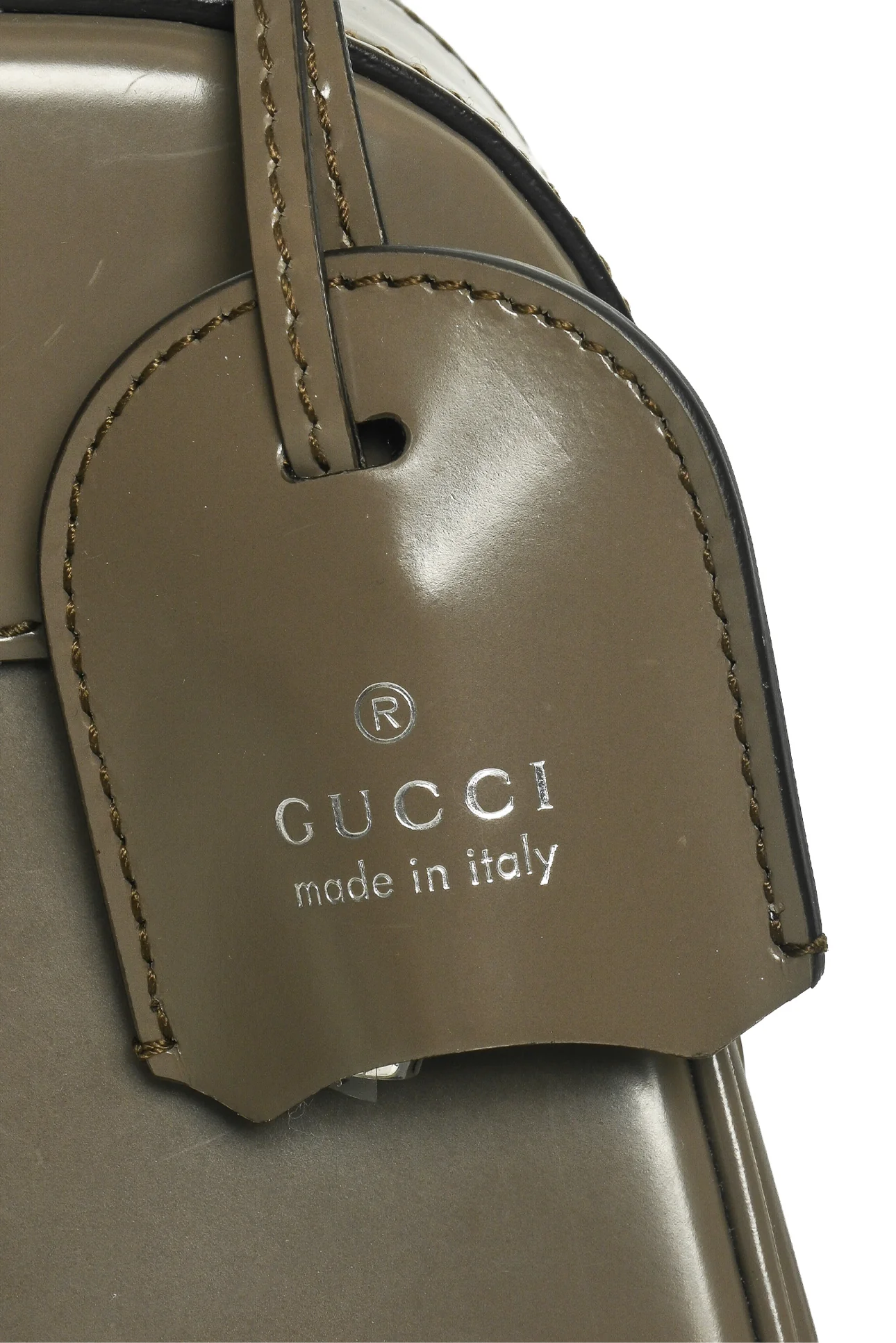 Gucci Smooth Leather Lady Lock Bamboo Top Handle Bag - Image 6