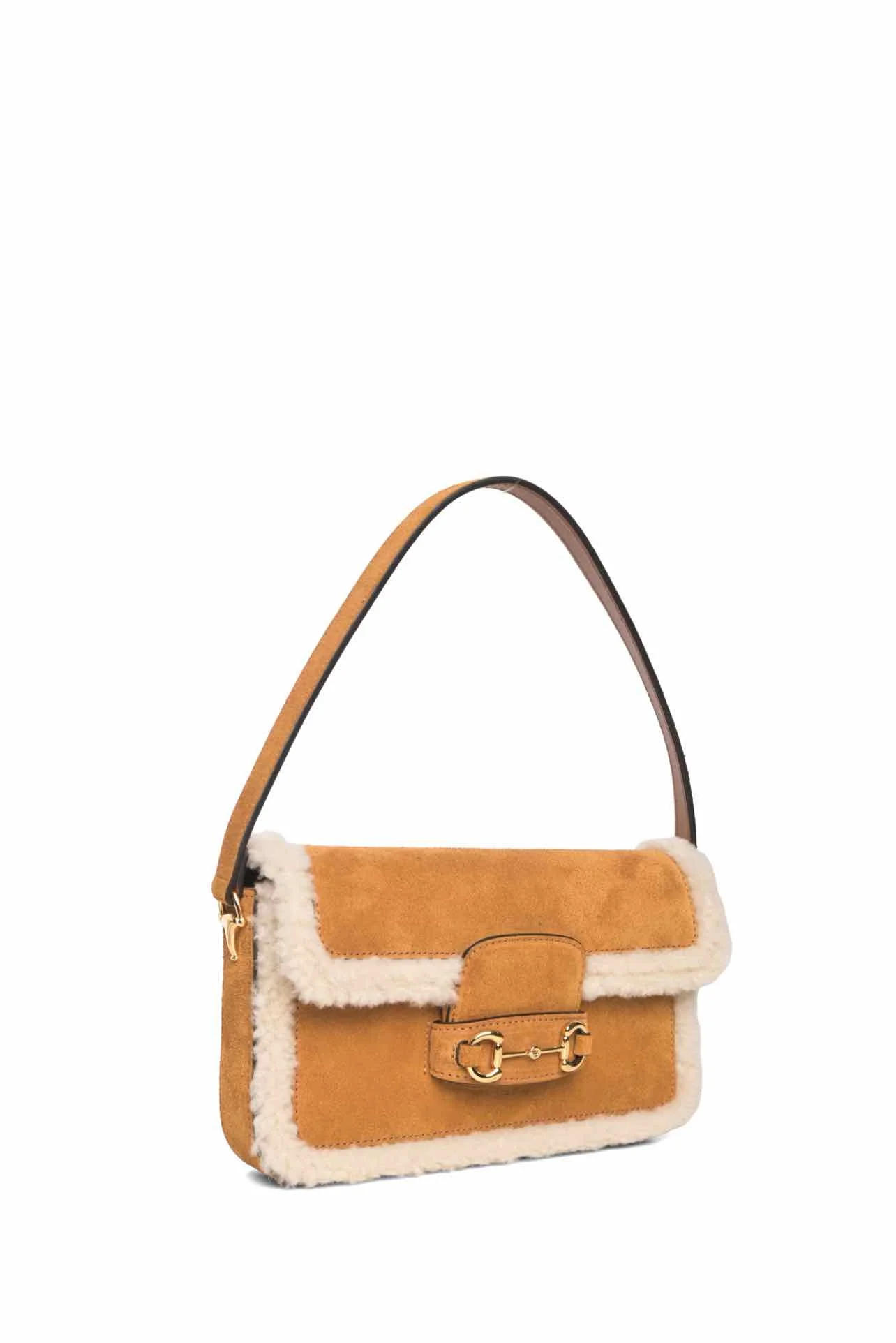 Gucci Suede Shearling Horsebit Mini 1955 Shoulder Bag - Image 2