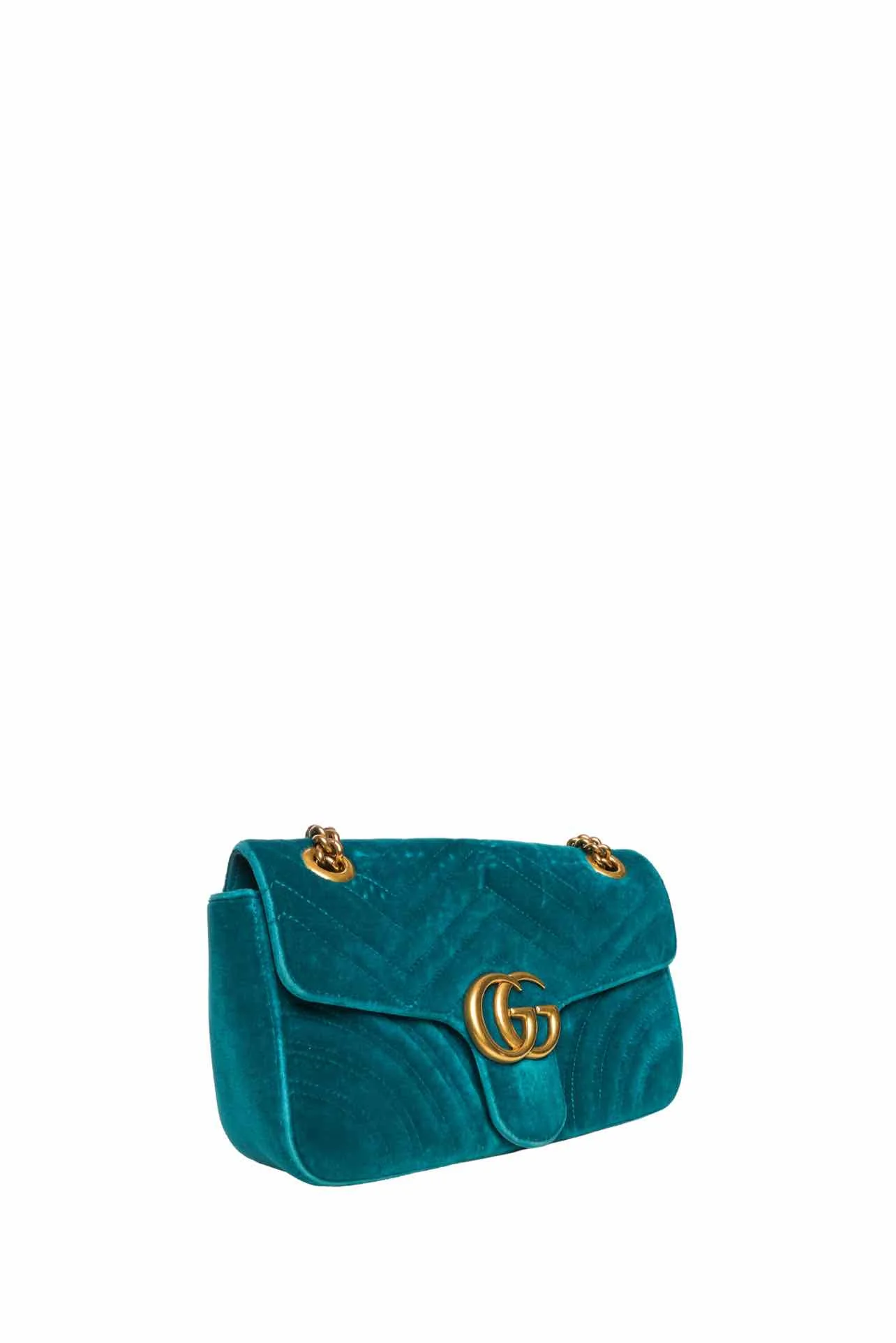 Gucci Velvet Matelasse GG Marmont Small Shoulder Bag - Image 2
