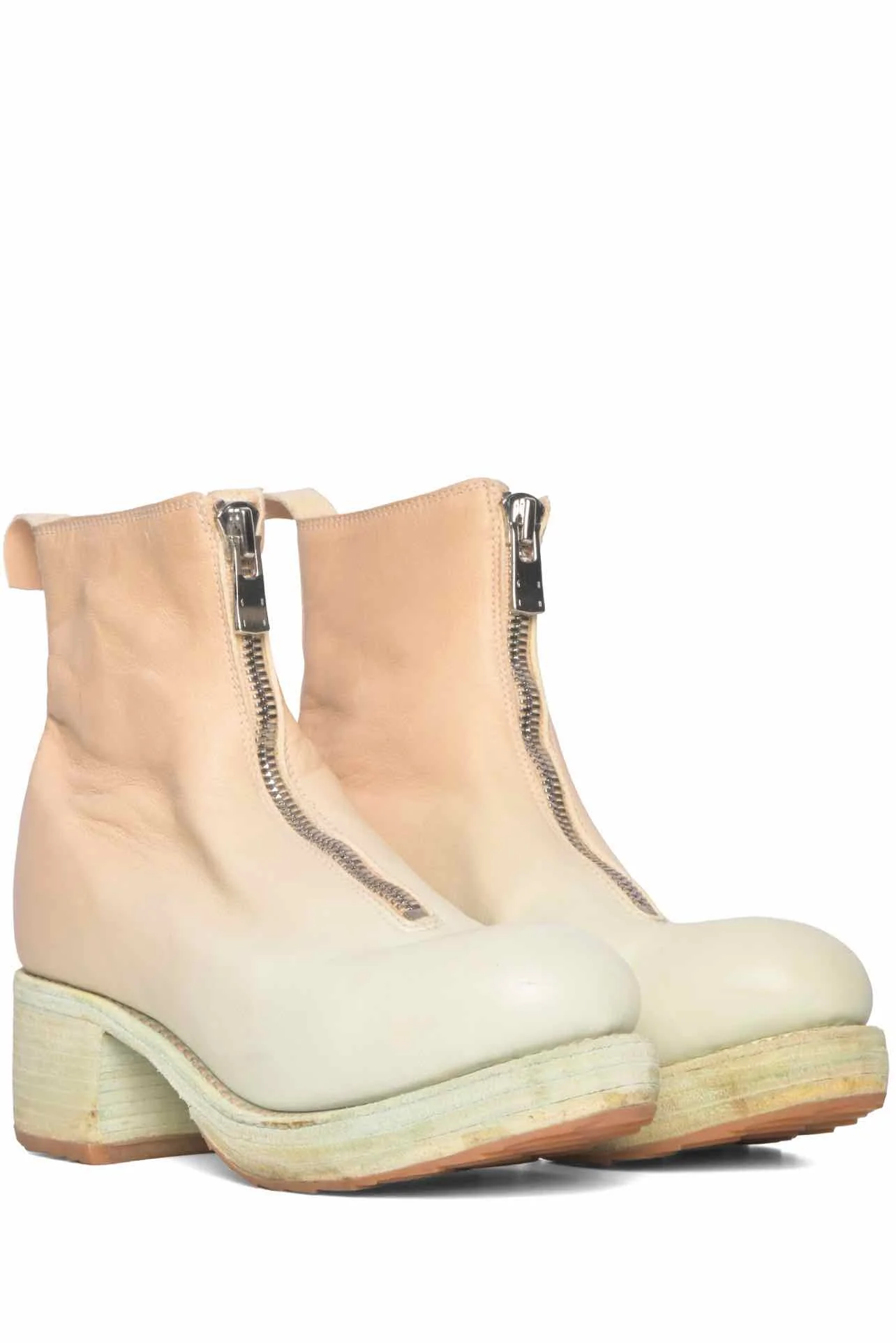 GUIDI Size 36 Special Edition Ombre Leather Front Zip Ankle Boots - Image 2
