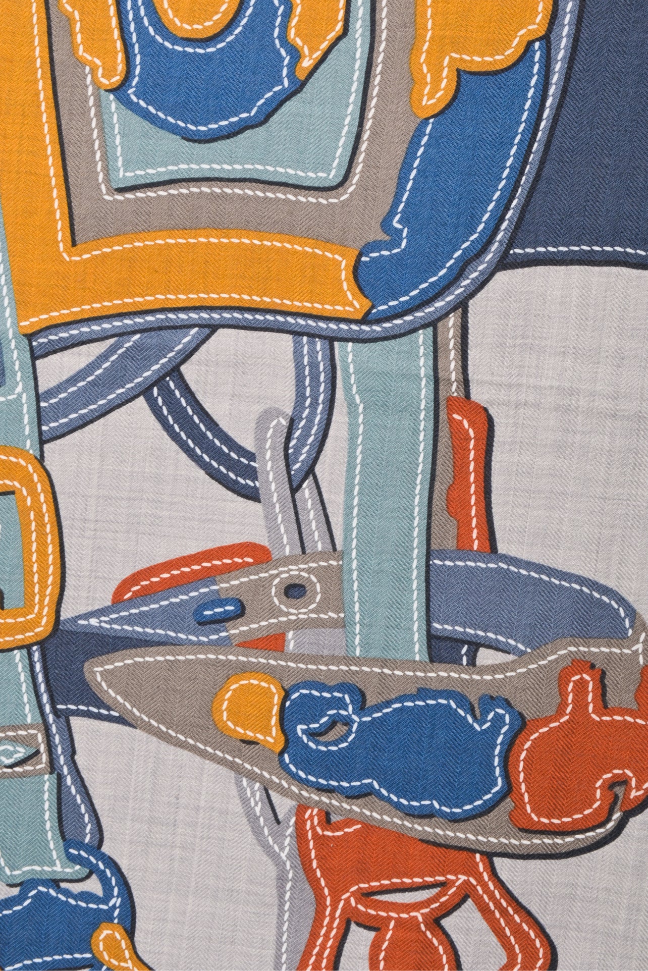 Hermes Brides De Gala Applique Cashmere & Silk Shawl 140 - Image 4