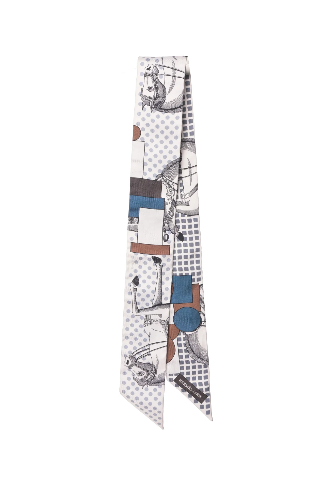 Hermes Cavalier En Formes Silk Twilly Scarf - Image 2