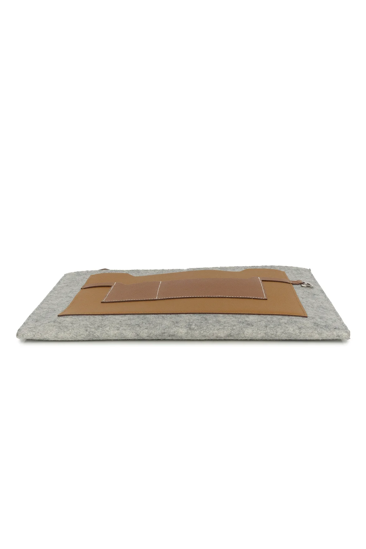 Hermes Felt Epsom Colorblock Toodoo 37 Zip Pouch Clutch - Image 5