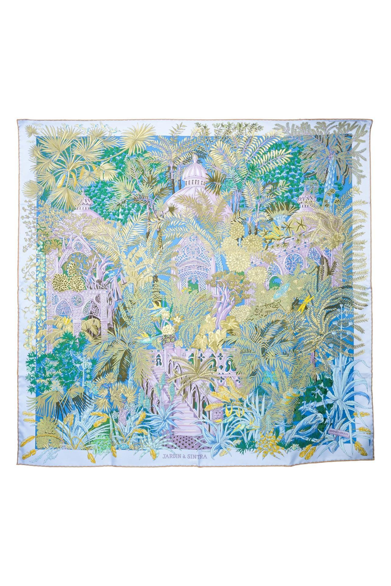 Hermes Jardin a Sintra Silk Scarf