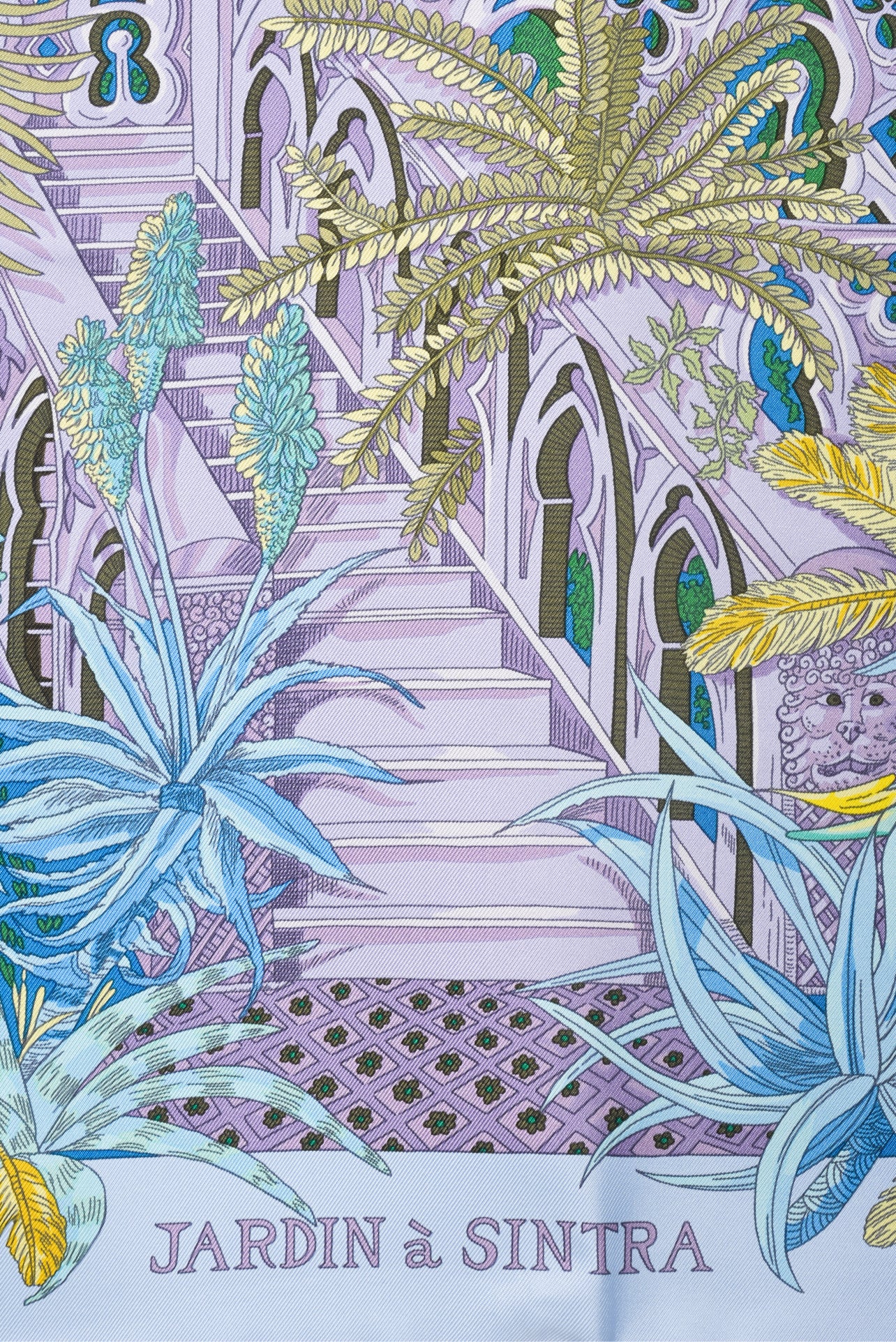 Hermes Jardin a Sintra Silk Scarf - Image 4