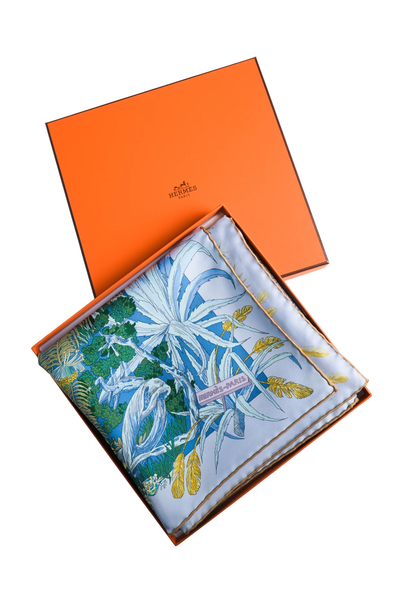 Hermes Jardin a Sintra Silk Scarf - Image 5