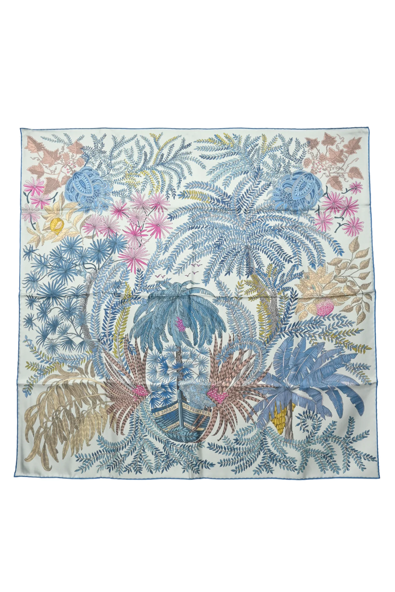Hermes Le Jardin Des Peintres Double-Sided Silk Square Scarf 90 - Image 2