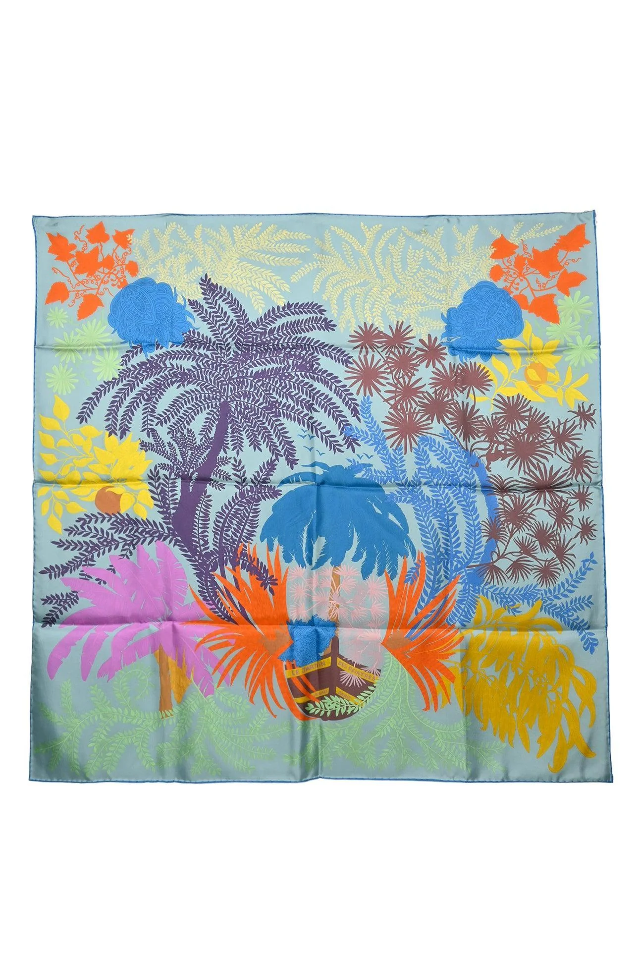 Hermes Le Jardin Des Peintres Double-Sided Silk Square Scarf 90 - Image 5