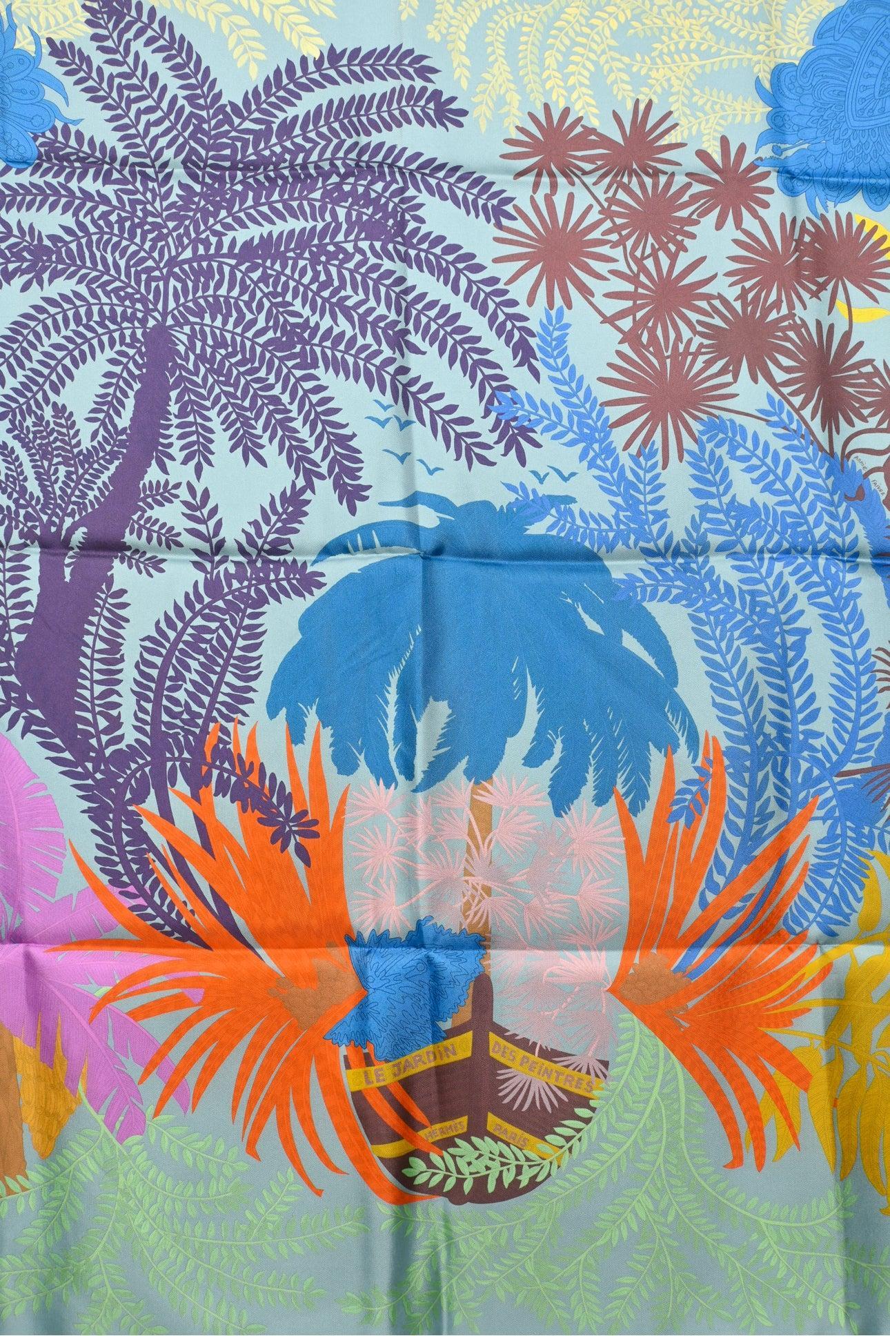 Hermes Le Jardin Des Peintres Double-Sided Silk Square Scarf 90 - Image 6