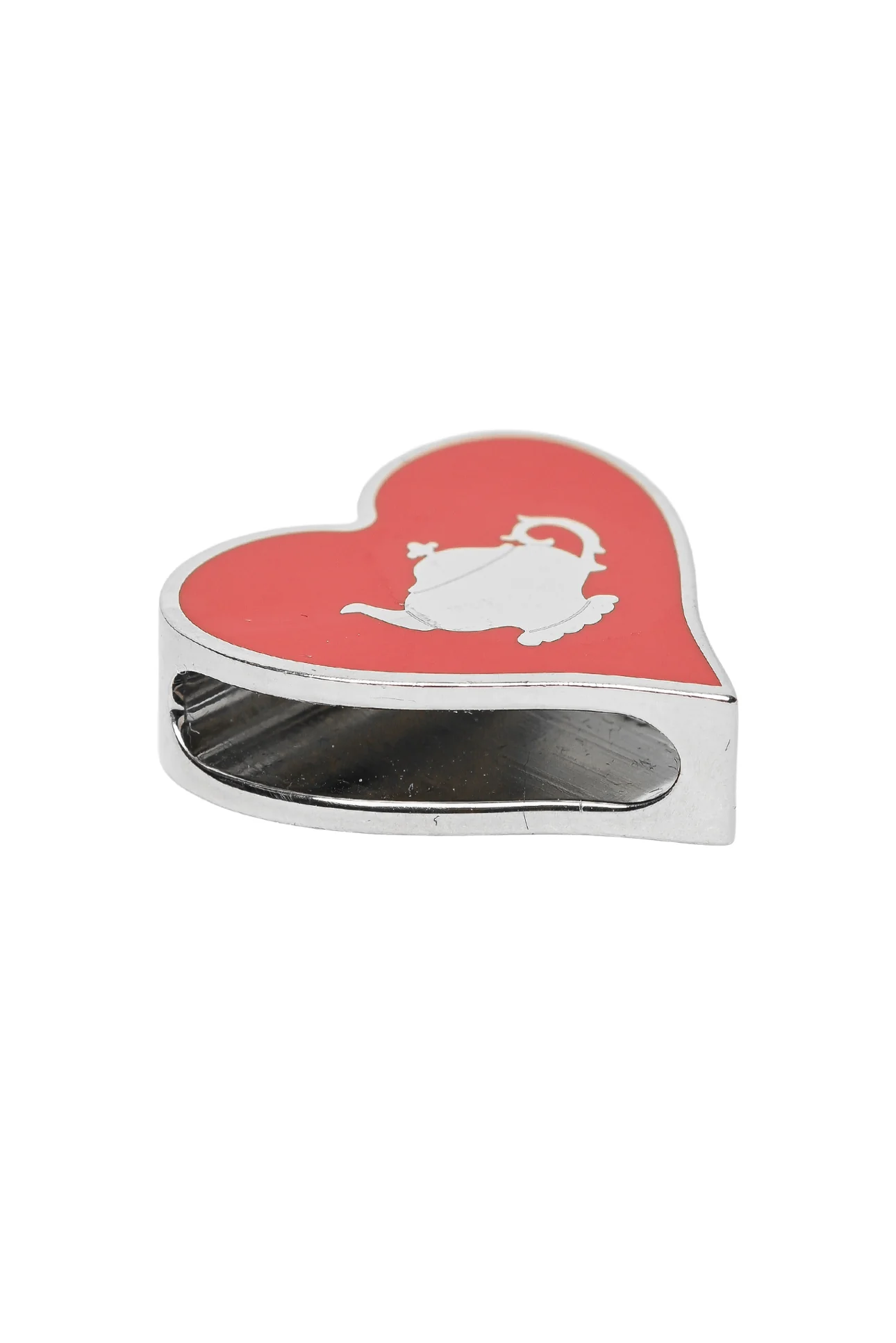 Hermes Palladium Coeur Tea Time Scarf Ring - Image 3