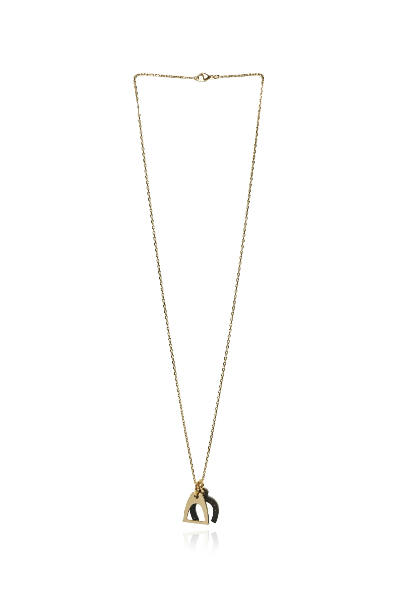 Hermes Permabrass Buffalo Horn Amulette Equestre PM Pendant Necklace - Image 2