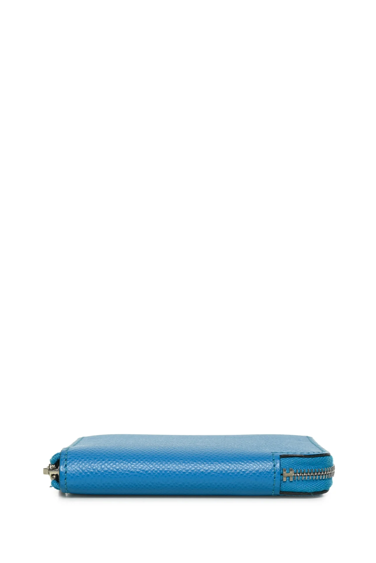 Hermes Silk'In Compact Wallet in Epsom Leather Bleu Zanzibar - Image 3