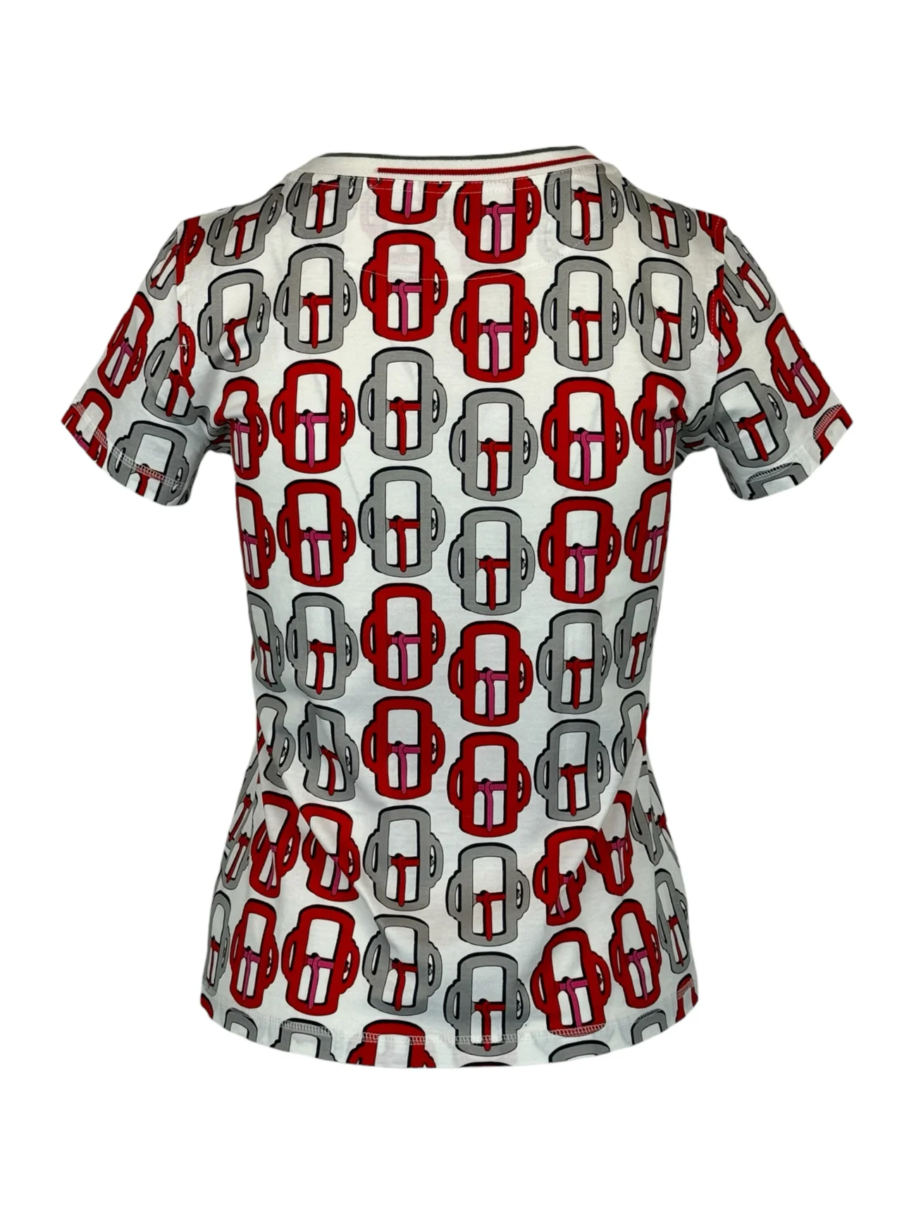 Hermes Size 34 Printed Cotton T-Shirt - Image 2