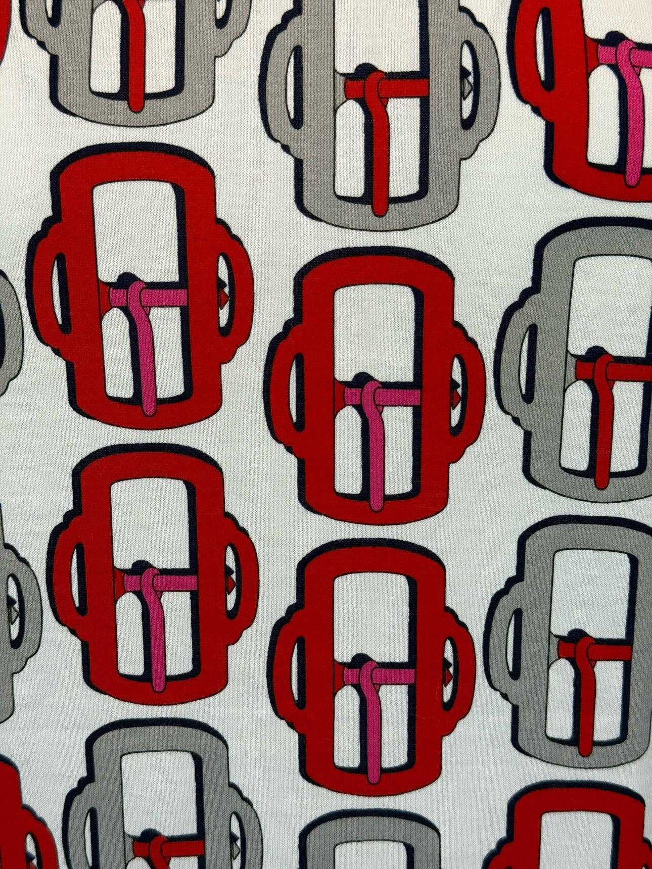Hermes Size 34 Printed Cotton T-Shirt - Image 3