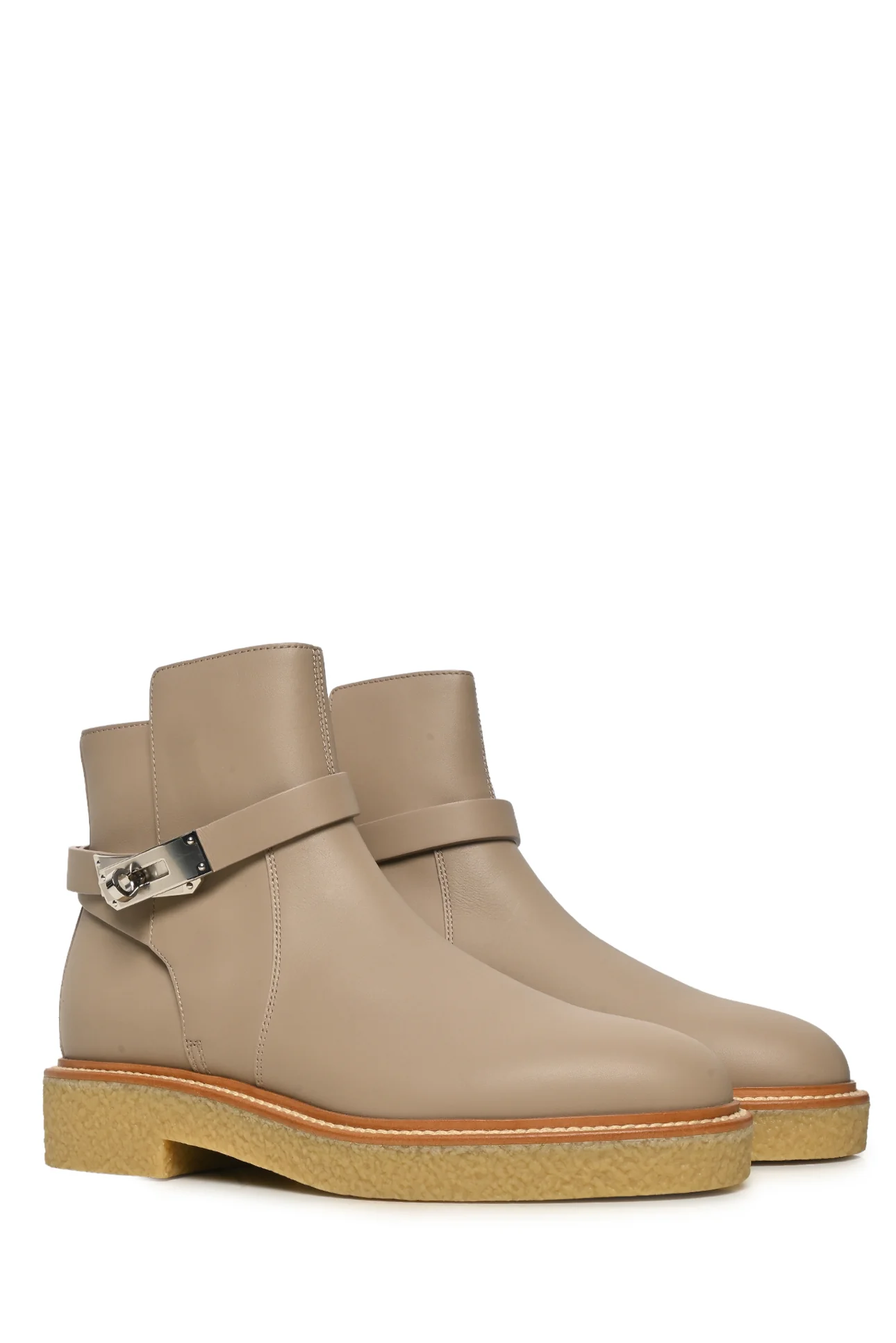 Hermes Size 38.5 Calfskin History Ankle Boots - Image 2