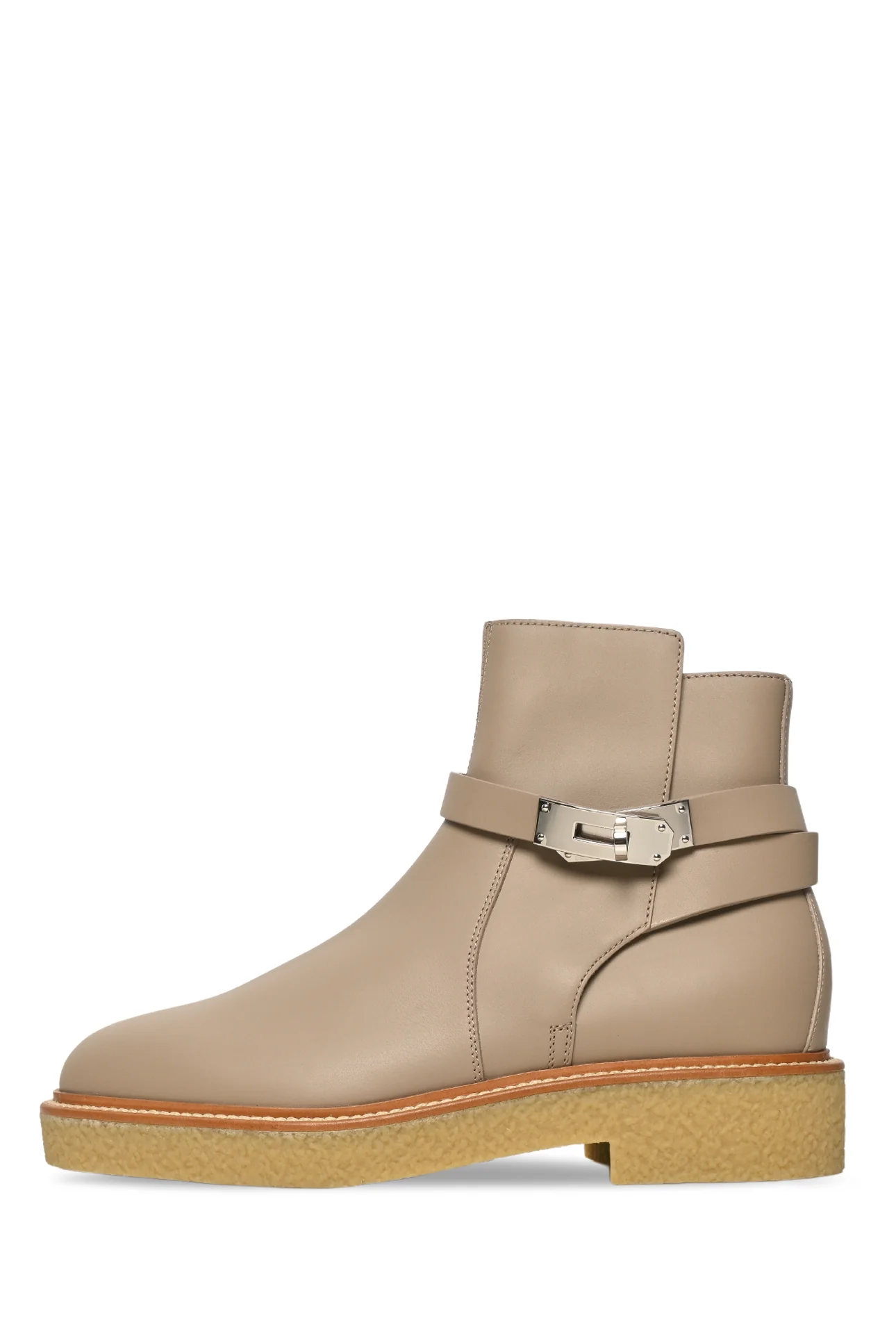 Hermes Size 38.5 Calfskin History Ankle Boots - Image 3