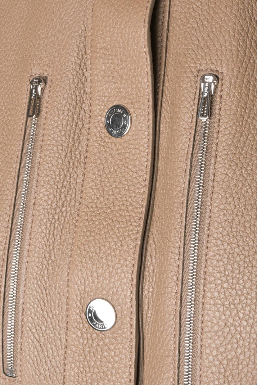 Hermes Size 38 Deerskin & Cashmere Turtleneck Vest - Image 4