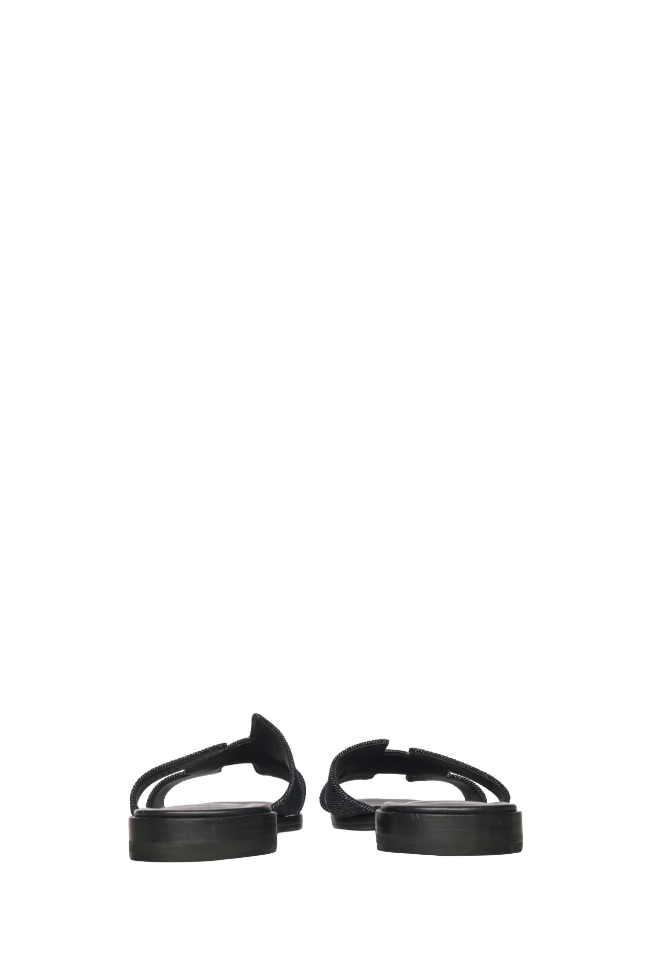 Hermes Size 38 Denim Oran Sandals - Image 5