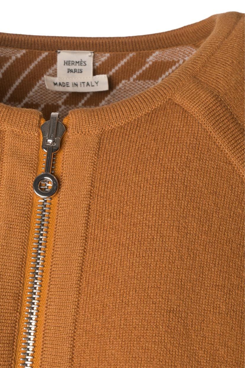 Hermes Size 38 "H en Biais" Reversible Knit Jacket - Image 3