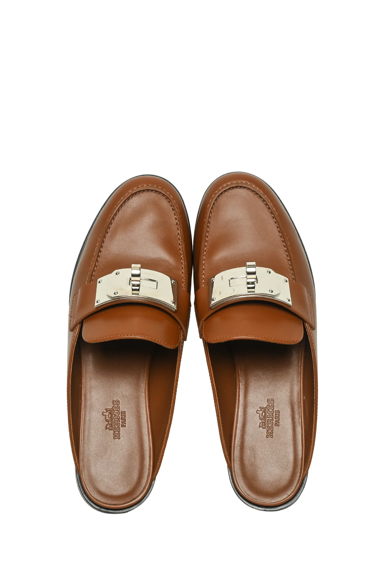 Hermes Size 38 Lota Mules - Image 6