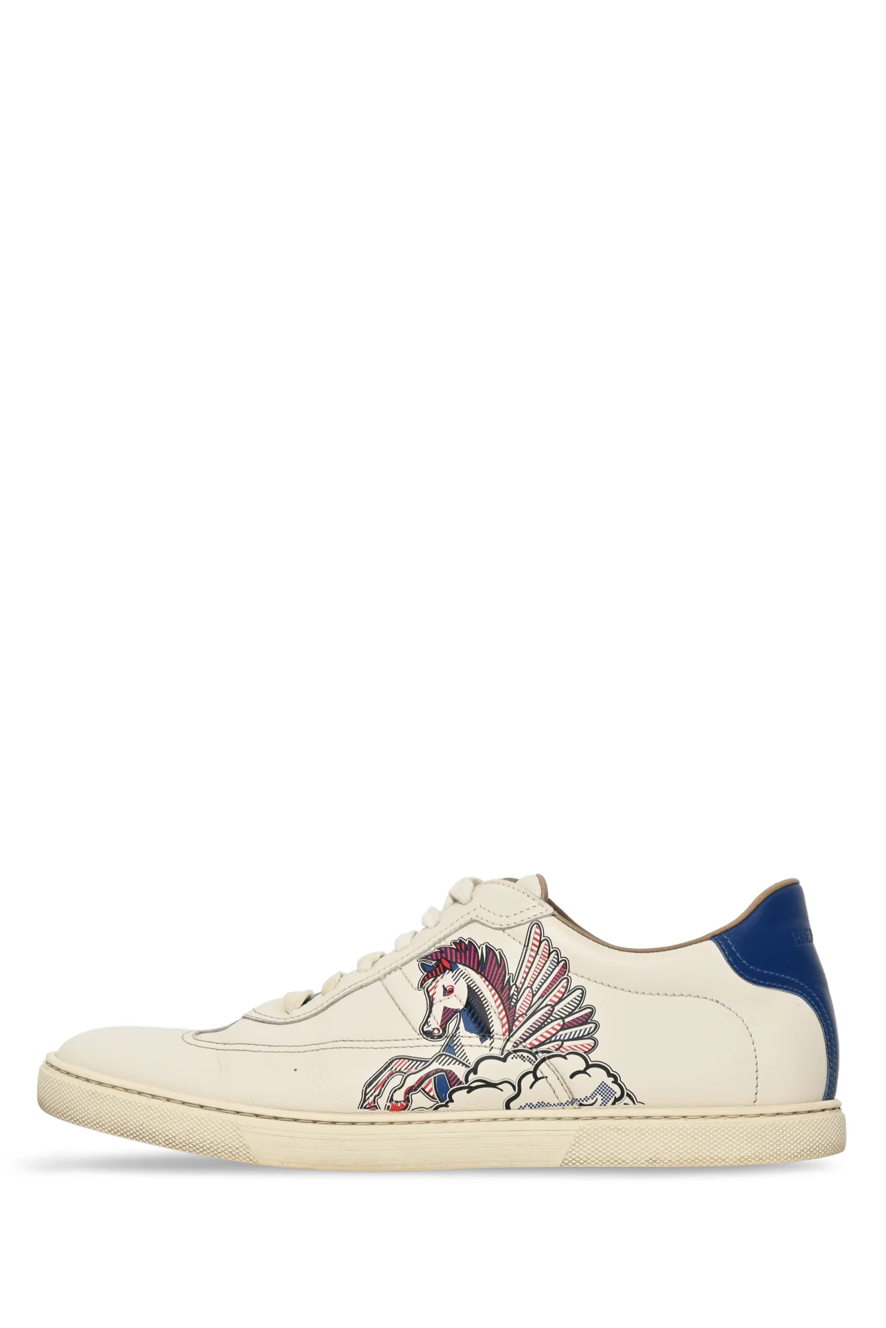 Hermes Size 41 Quicker Pegase Printed Leather Sneaker - Image 3
