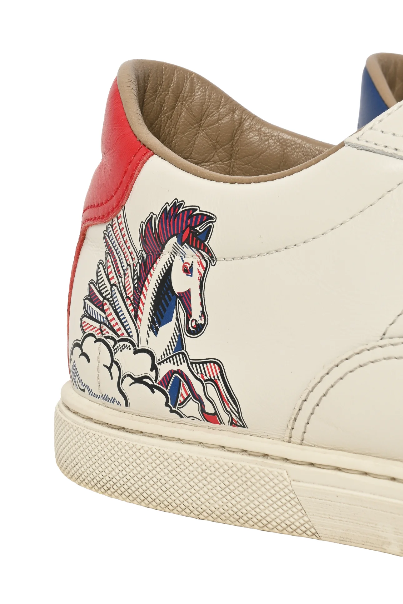 Hermes Size 41 Quicker Pegase Printed Leather Sneaker - Image 4