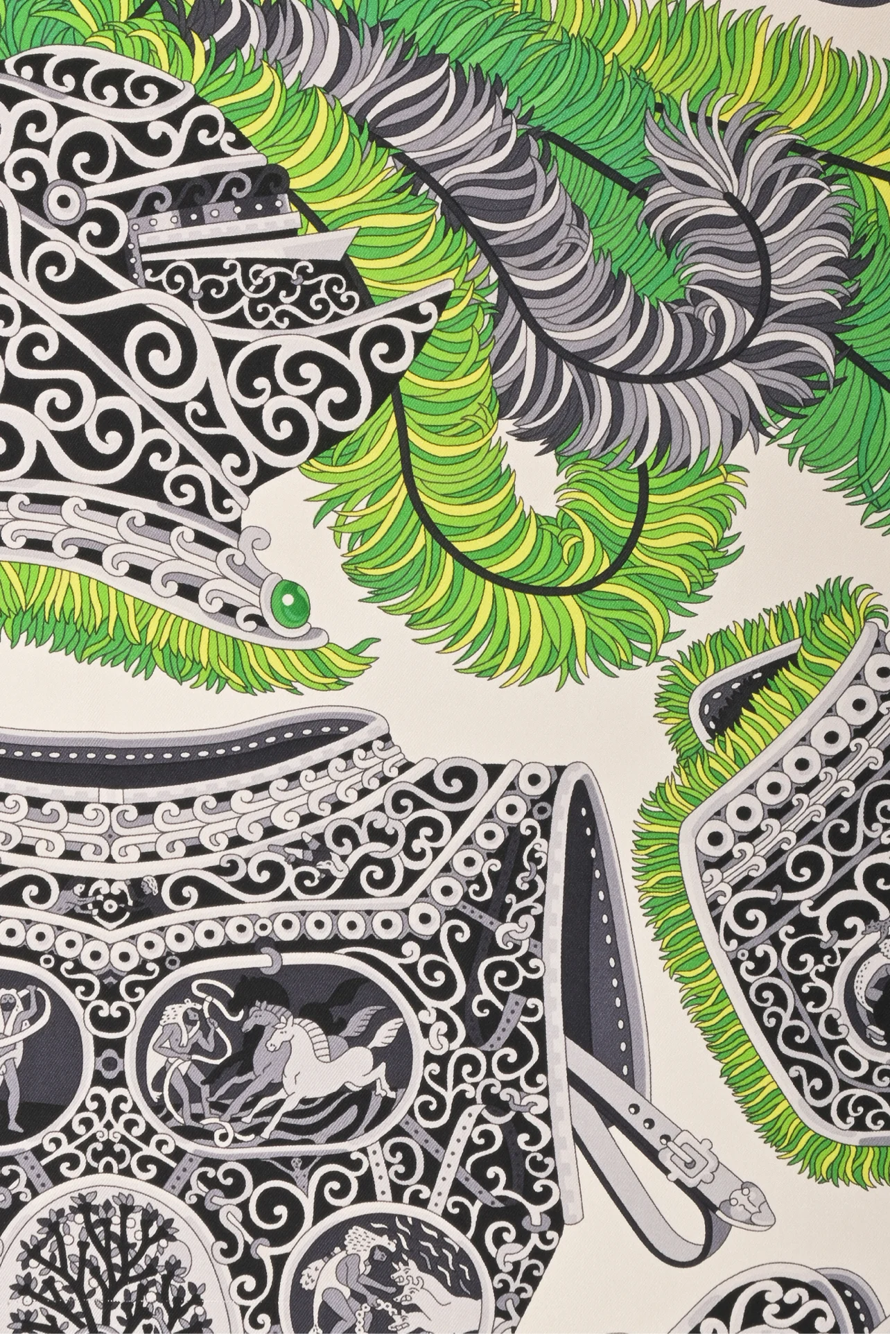 Hermes Sous L'Egide de Mars Silk Scarf - Image 3