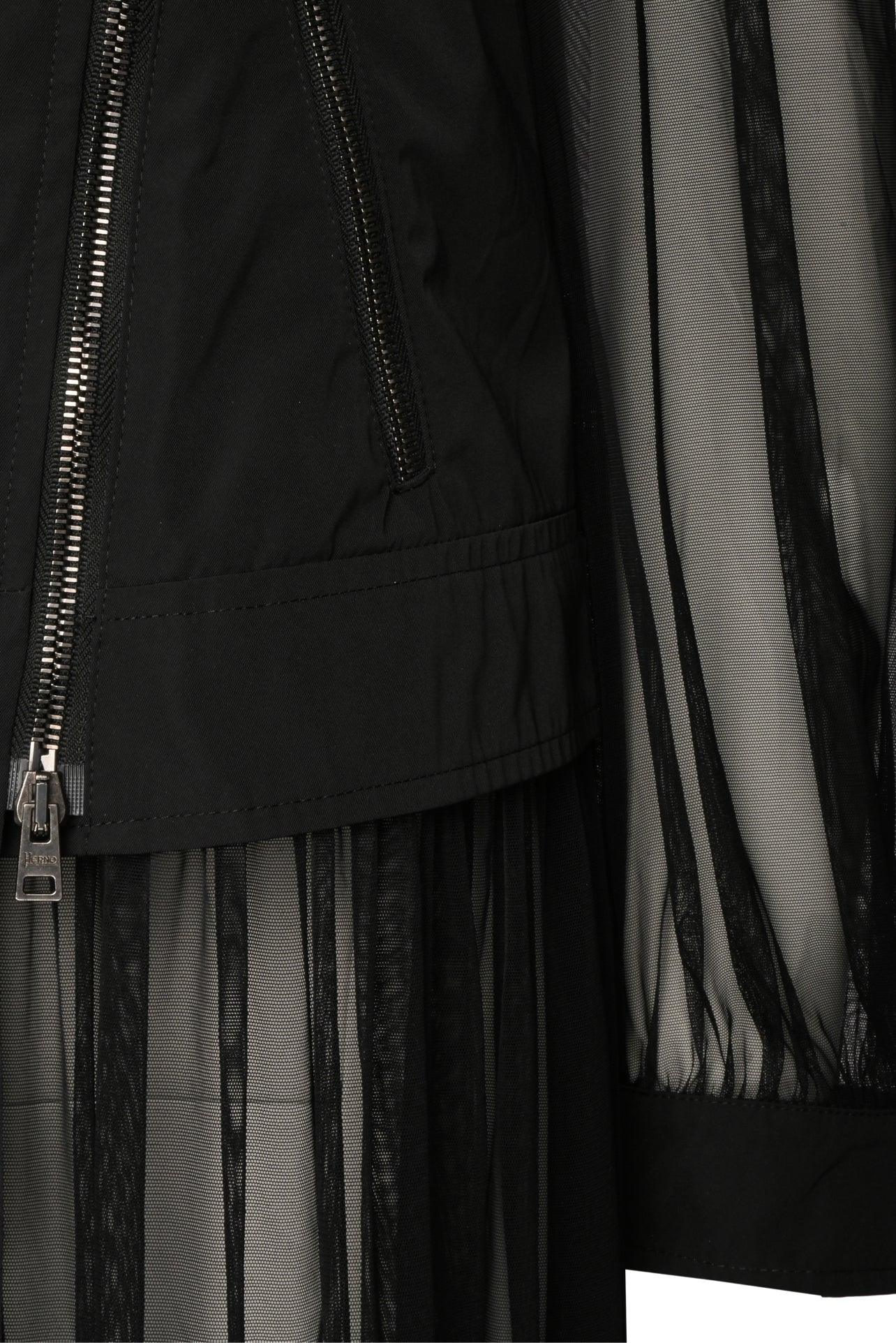 Herno Size 44 Semi Sheer Biker Style Coat - Image 3