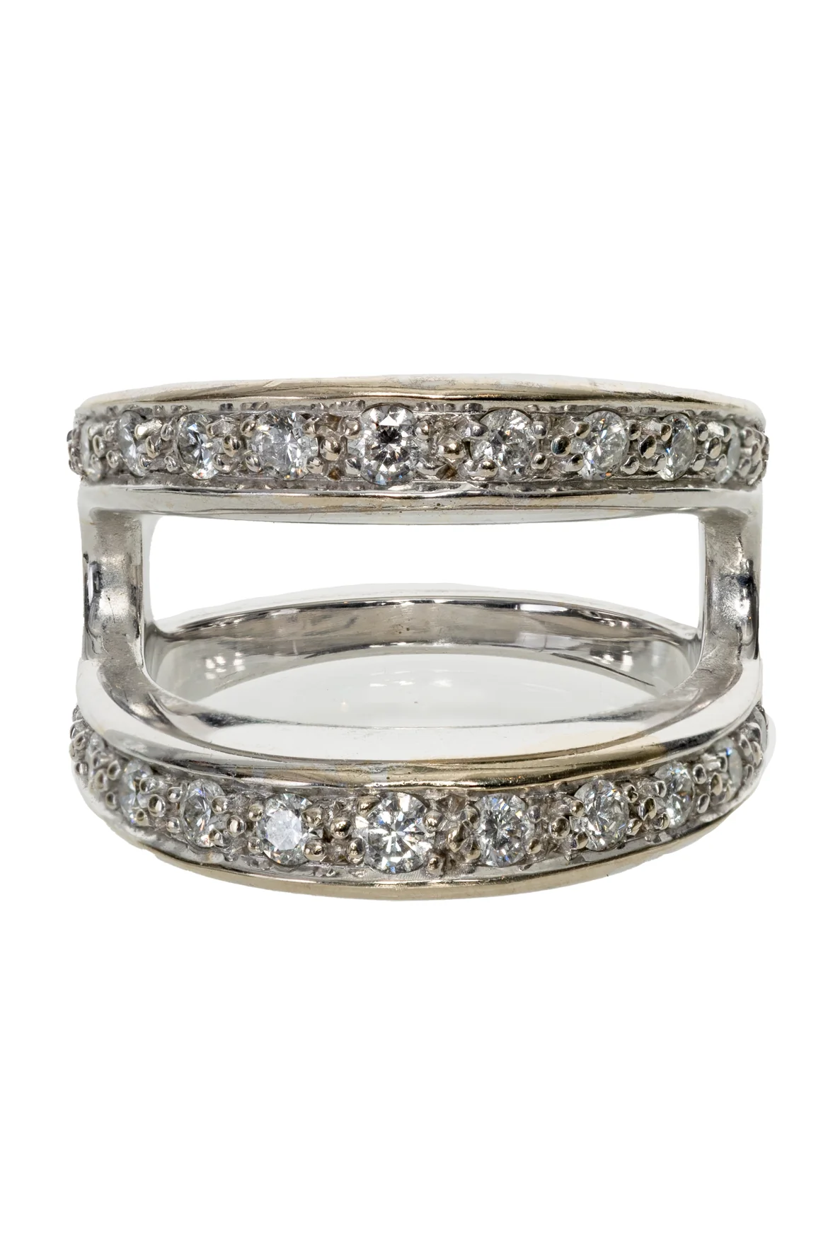 Hoorsenbuhs Size 6.5 18K White Gold Diamond Masque Ring