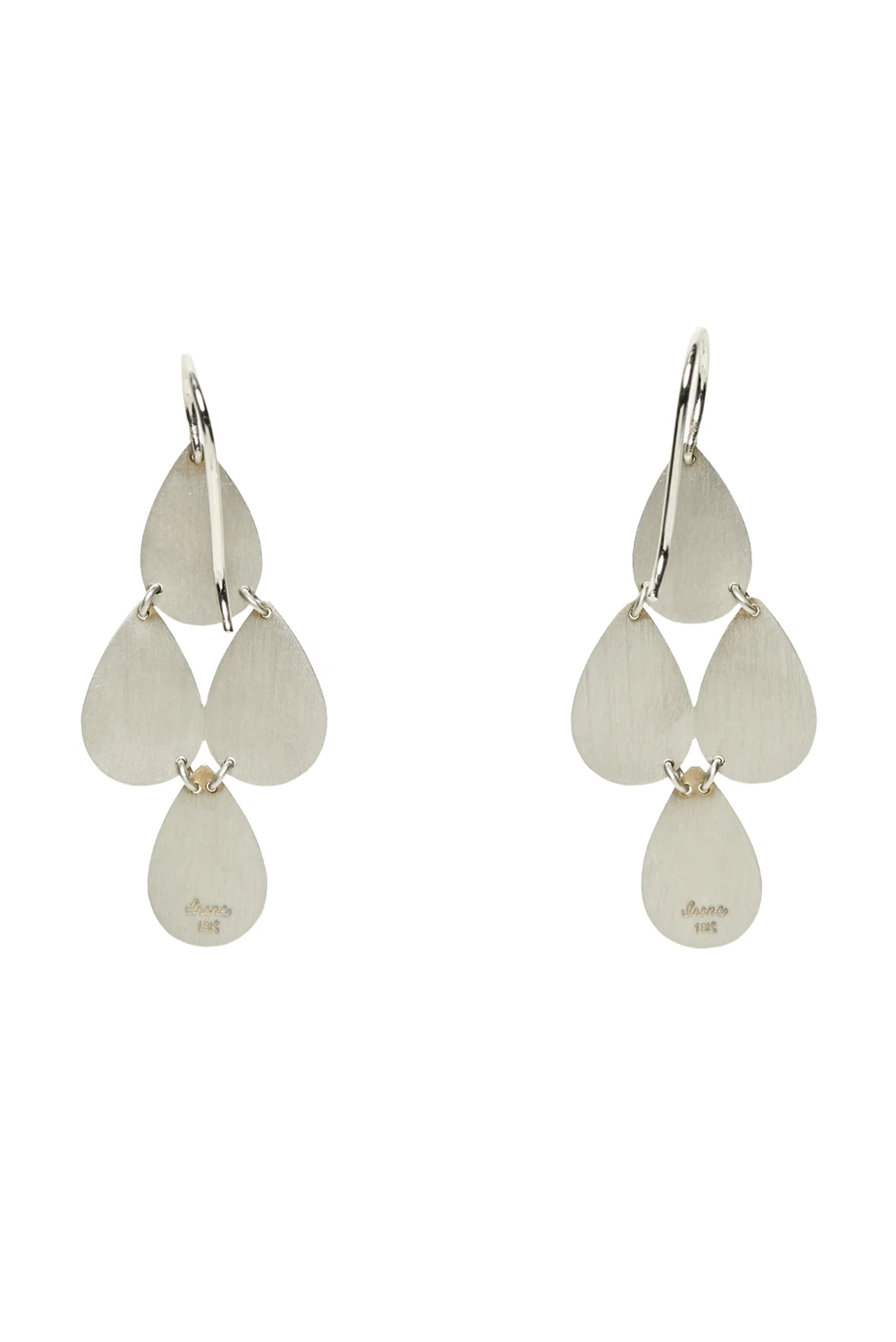 Irene Neuwirth 18K White Gold Four Drop Chandelier Earrings - Image 2