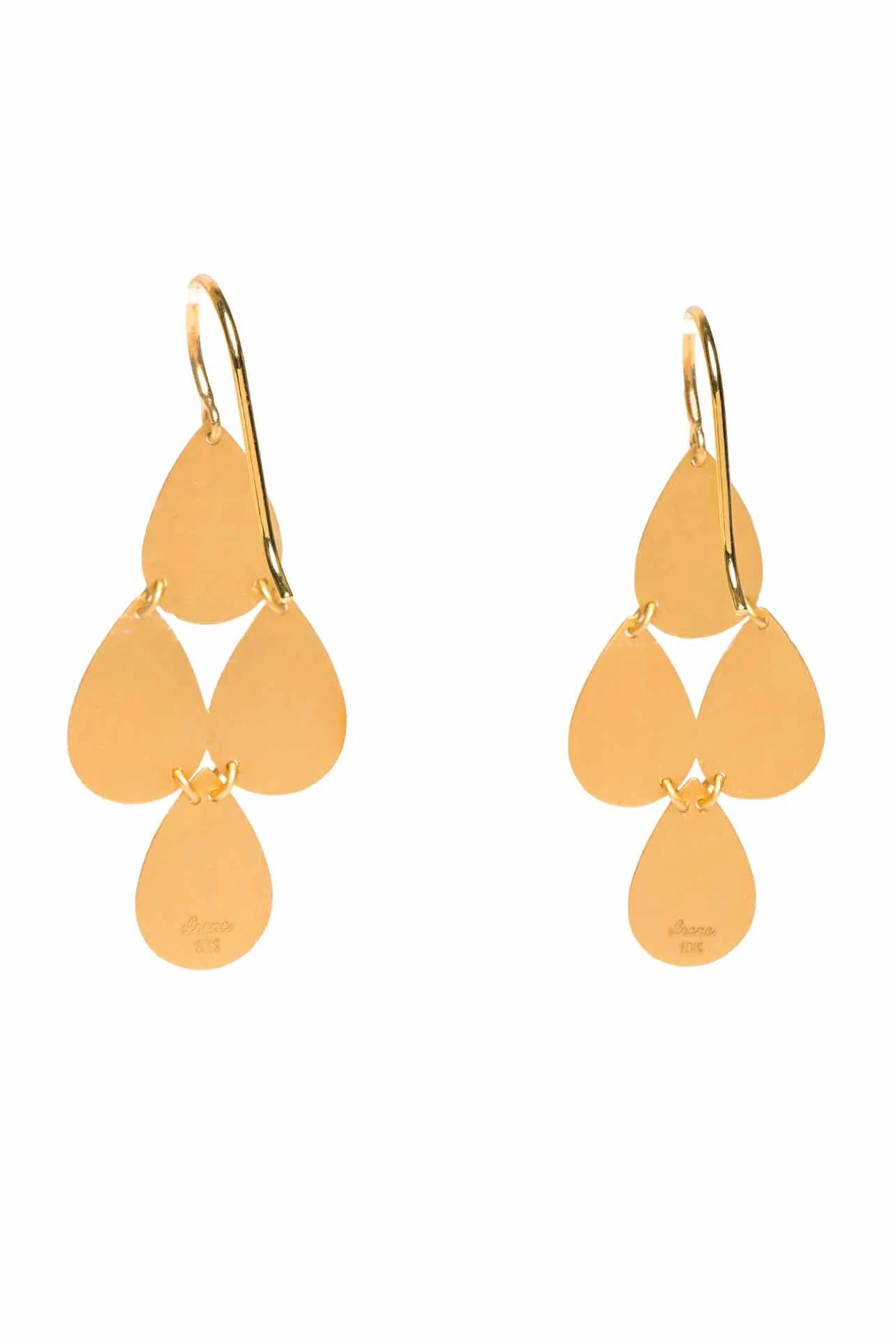 Irene Neuwirth 18K Yellow Gold Four Drop Chandelier Earrings - Image 2