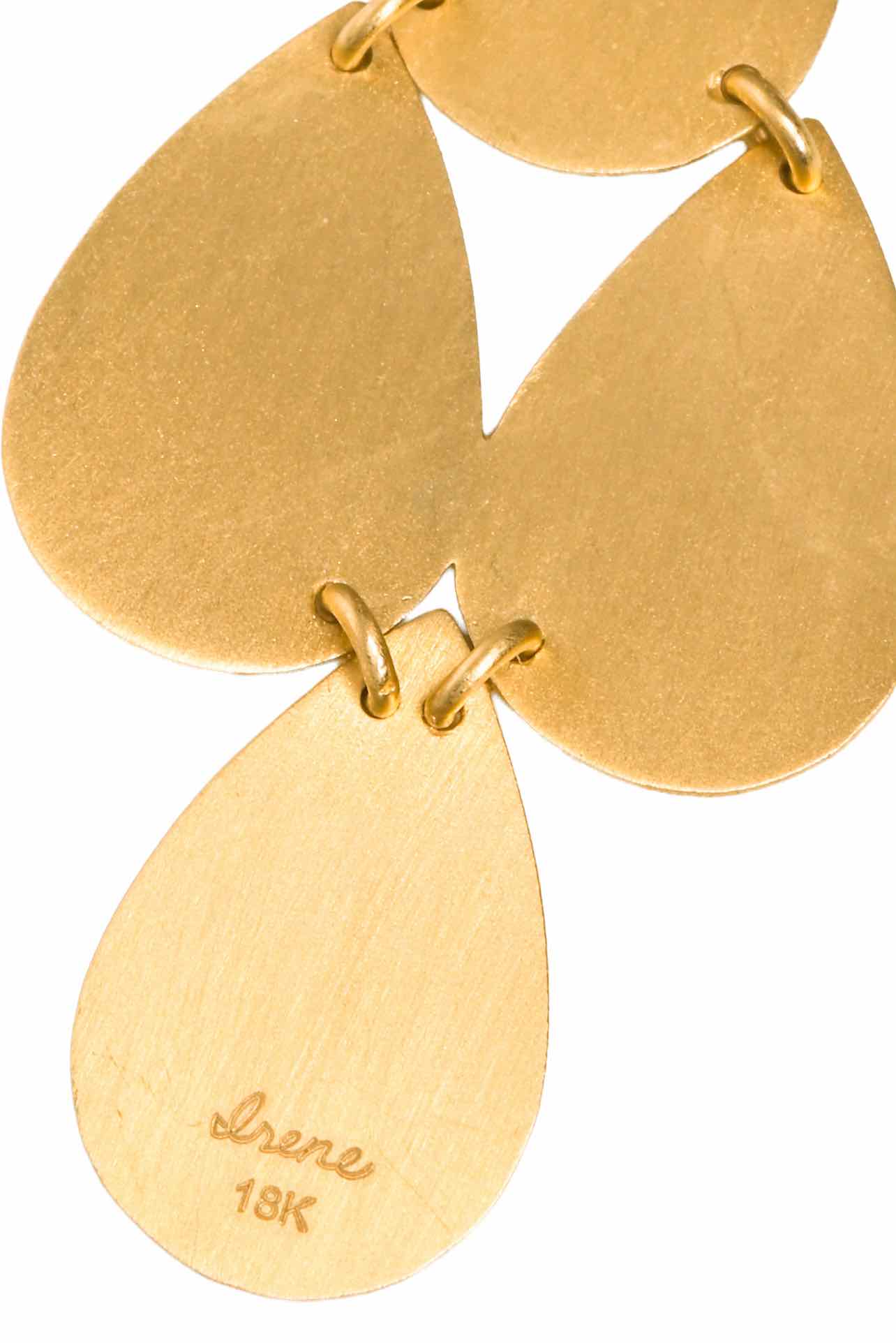 Irene Neuwirth 18K Yellow Gold Four Drop Chandelier Earrings - Image 3
