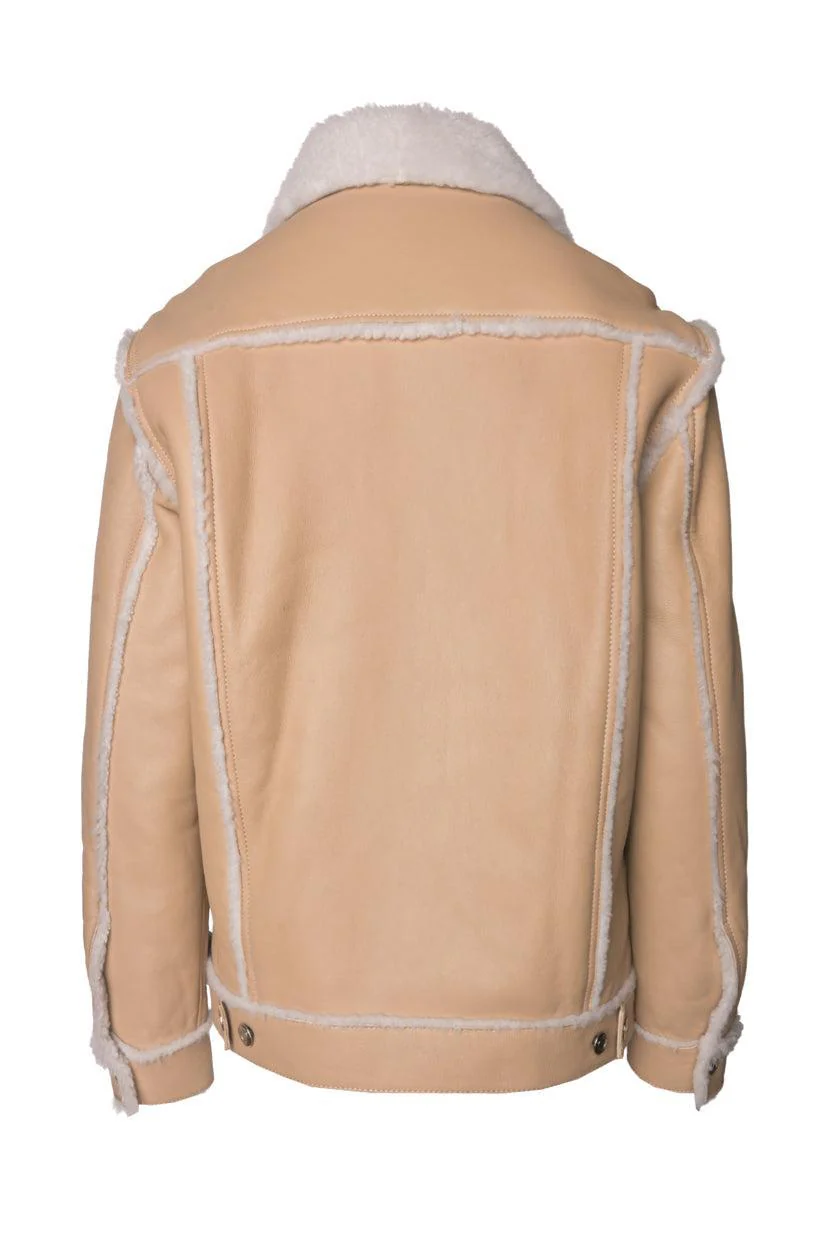 Iro Size 34 Shearling Trucker Jacket - Image 2