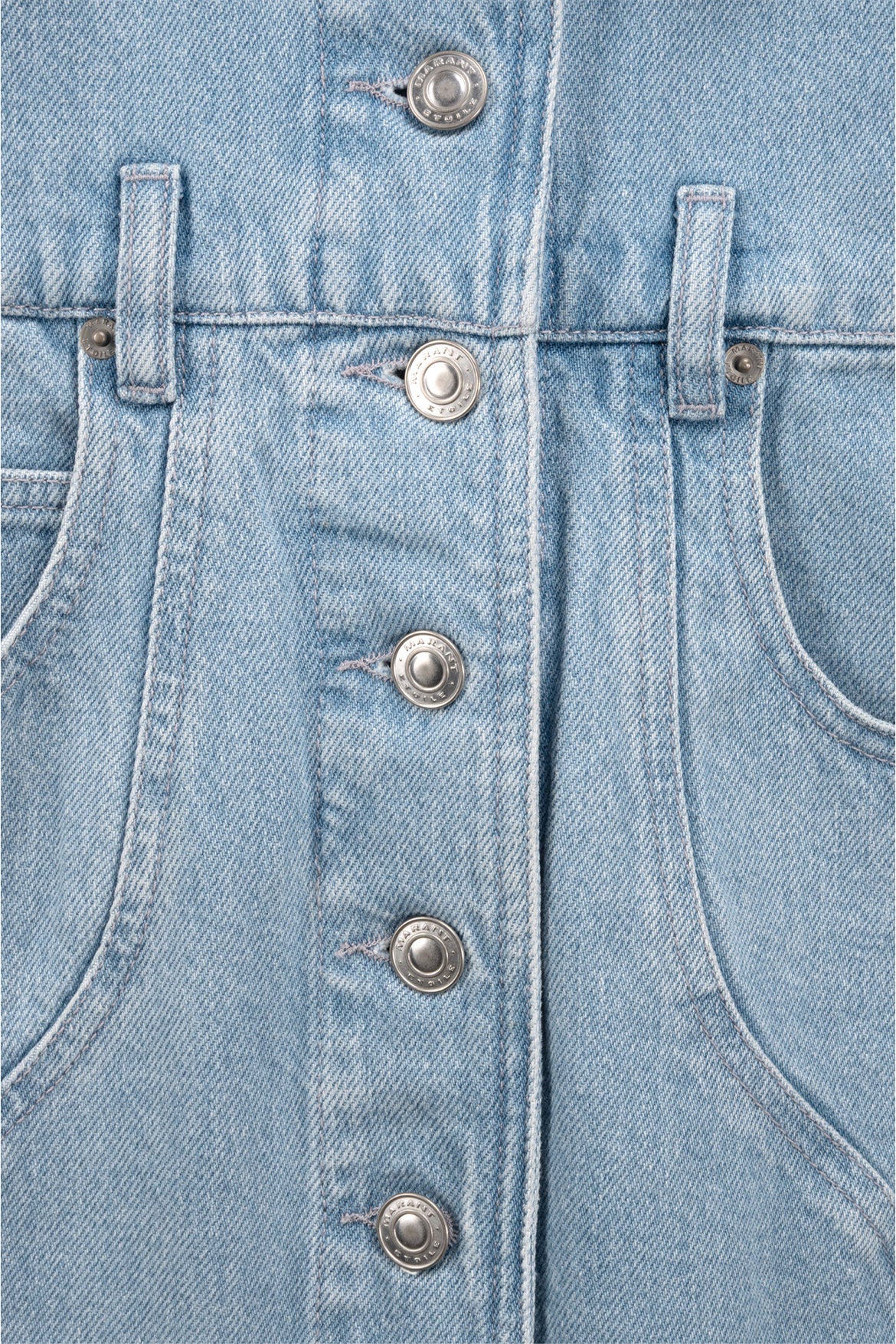 Isabel Marant Etoile Size 34 Filipine Denim Dress - Image 3
