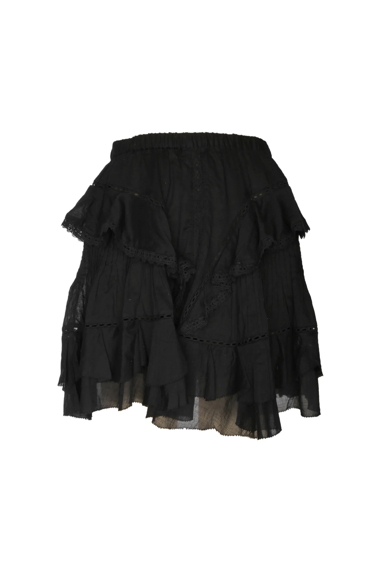 Isabel Marant Etoile Size 34 Moana Ruffle Cotton & Lace Mini Skirt - Image 2