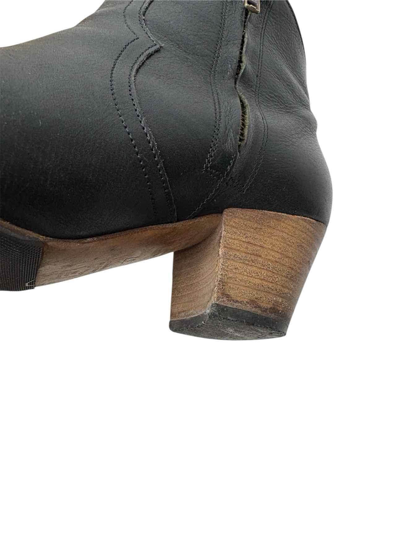 Isabel Marant Size 37 Leather Western Ankle Boots - Image 12