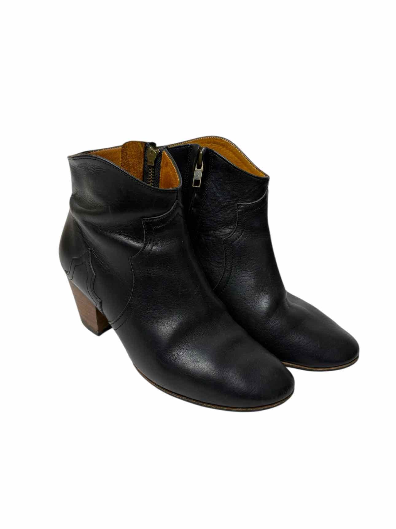 Isabel Marant Size 37 Leather Western Ankle Boots - Image 2